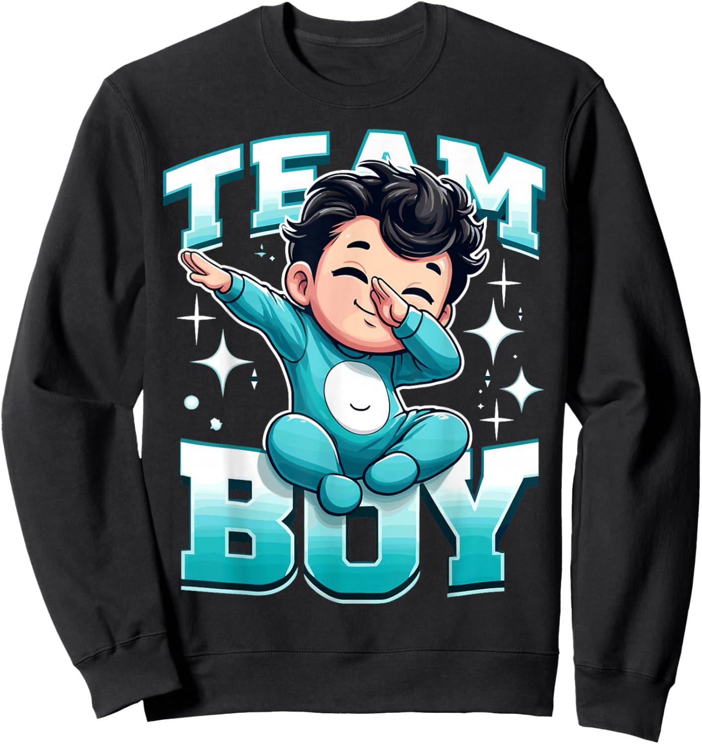 Team Boy Gender Reveal Sweatshirt - Sweatshirt | Black