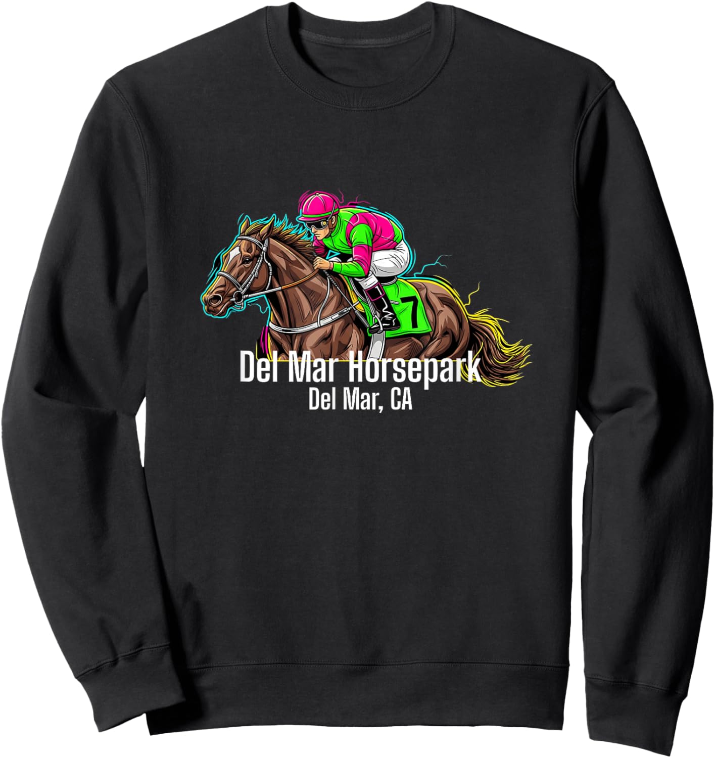 Del Mar Horse Racing California Race Track Thoroughbred Club Sweatshirt - Sweatshirt | Black