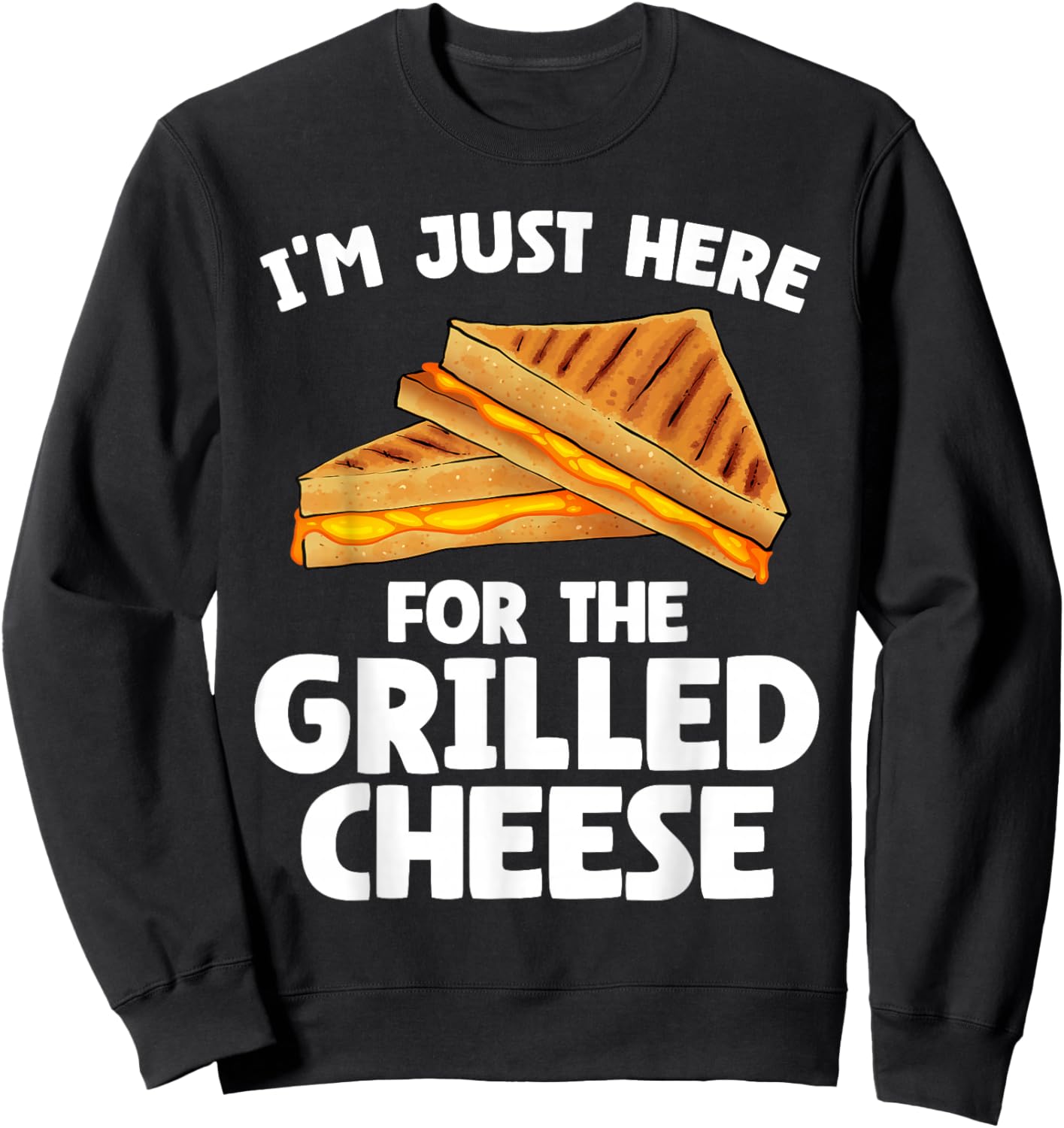 Funny Grilled Cheese Art Women Grilled Cheese Lover Sweatshirt - Sweatshirt | Black
