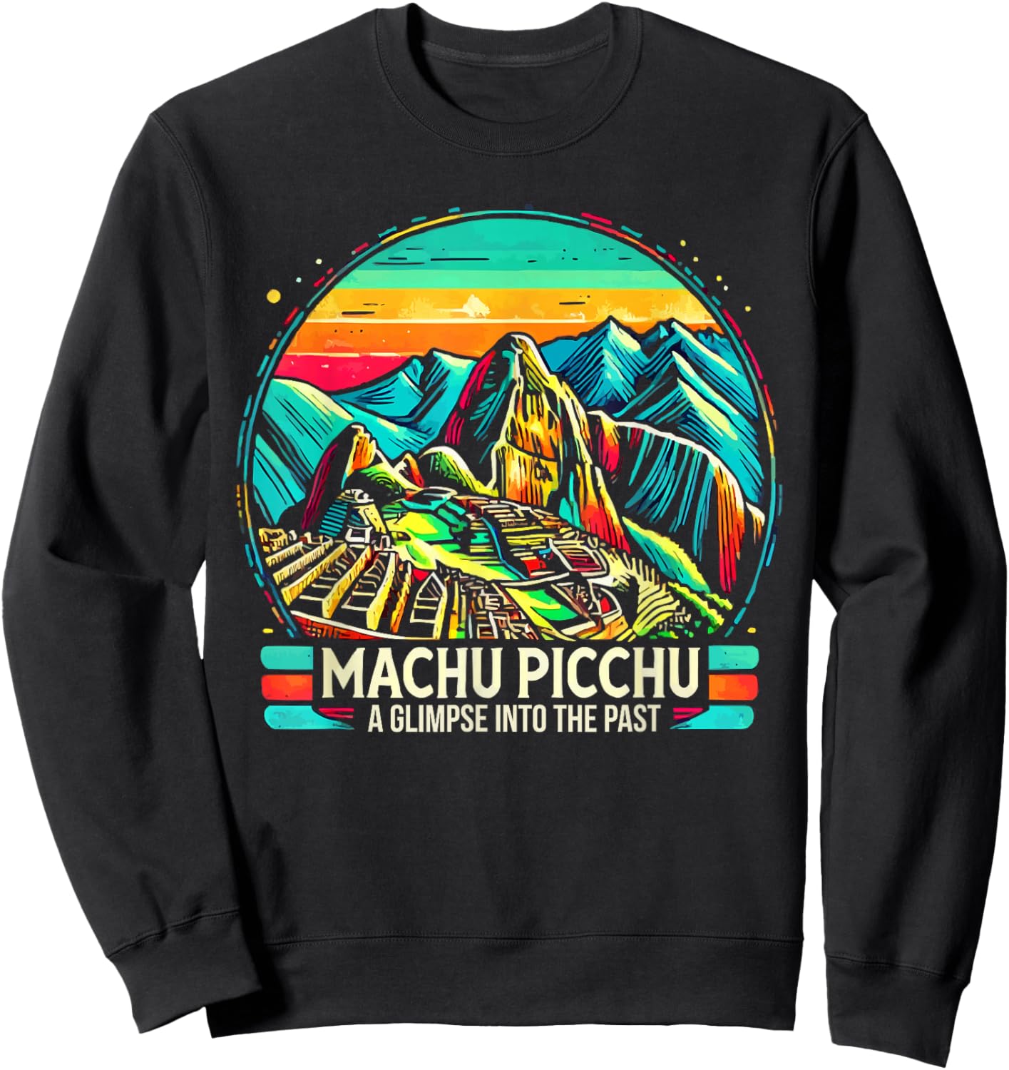 Machu Picchu Design Inca Trail Incan Empire Peru Sweatshirt - Sweatshirt | Black