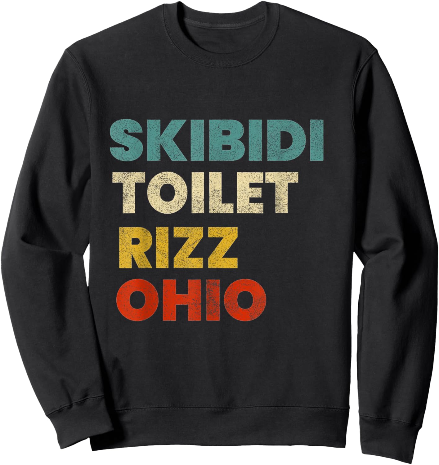 Skibidi Toilet Rizz Ohio Sweatshirt - Sweatshirt | Black