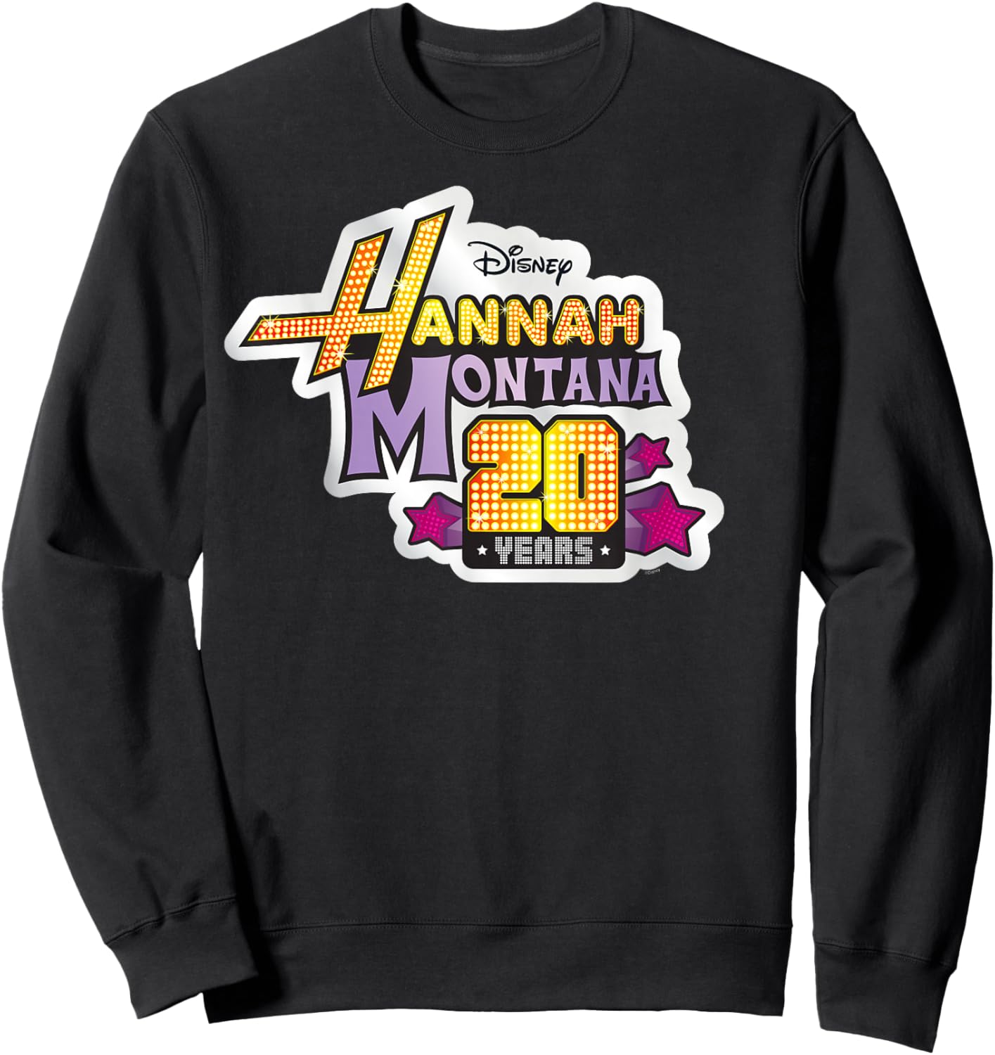 Disney Hannah Montana 20th Anniversary Official Logo Sweatshirt - Sweatshirt | Black