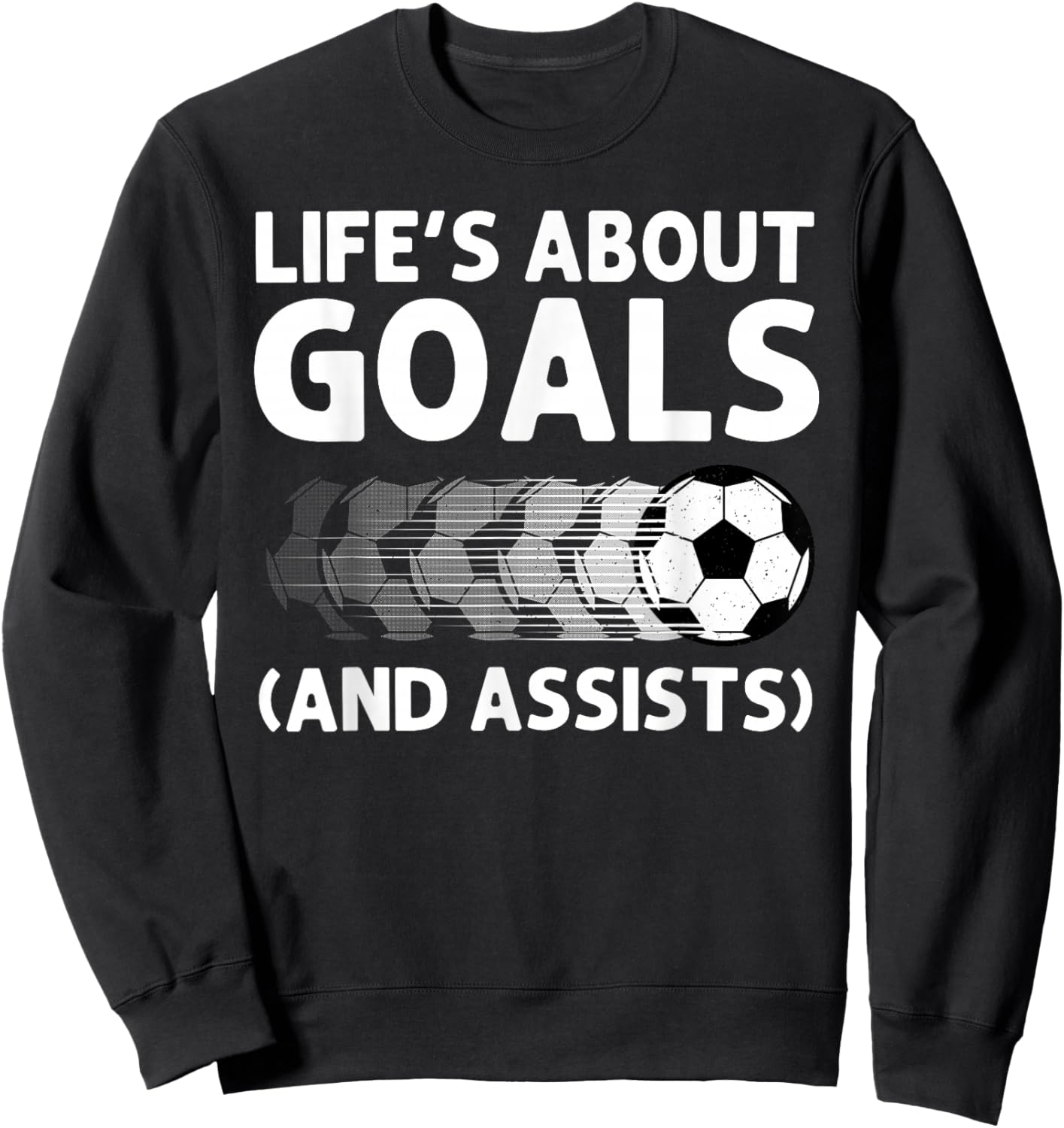 Funny Soccer Art For Boys Girls Men Women Gag Soccer Player Sweatshirt - Sweatshirt | Black