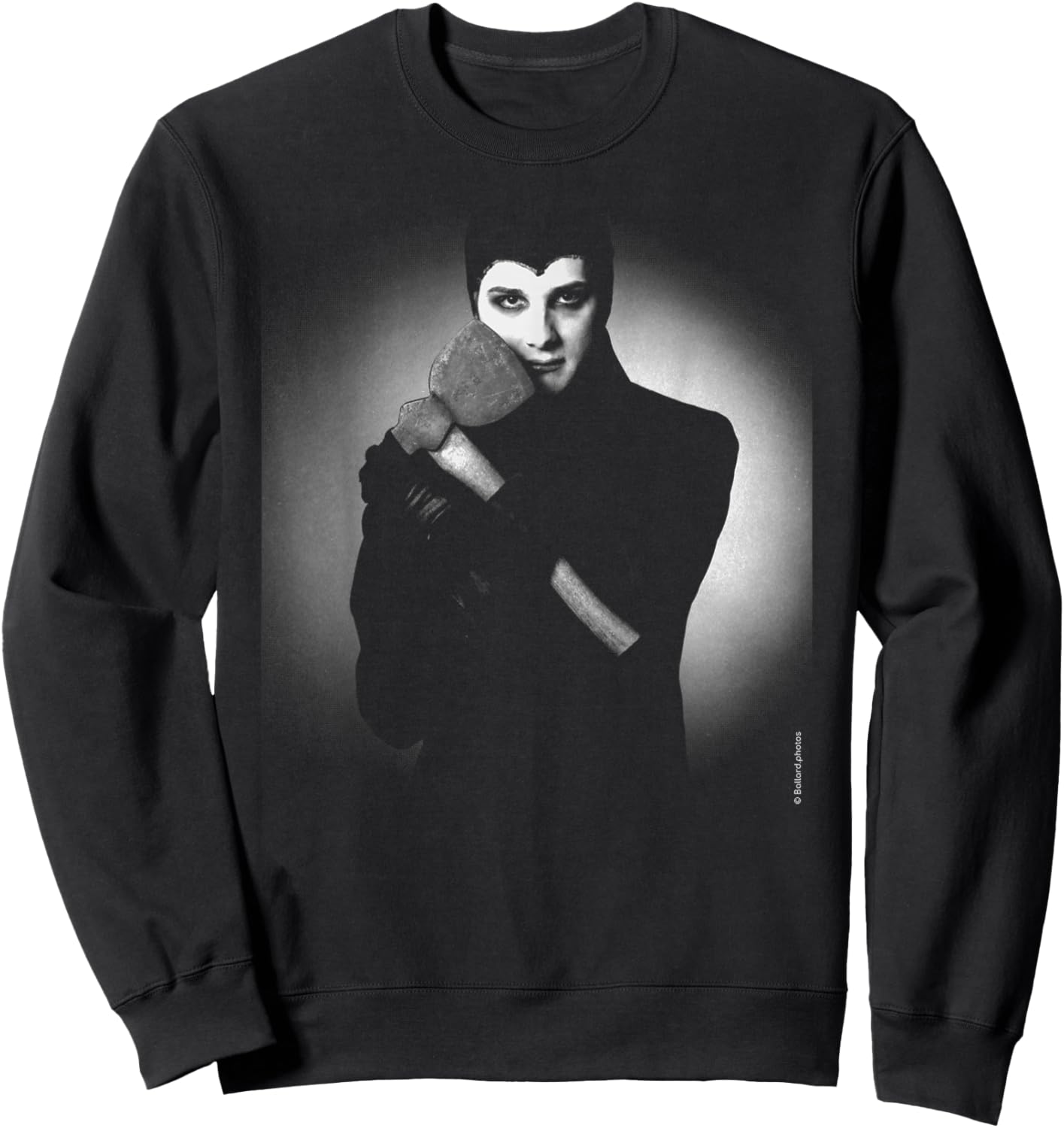 The Damned Singer David Vanian Axe By Allan Ballard Sweatshirt - Sweatshirt | Black