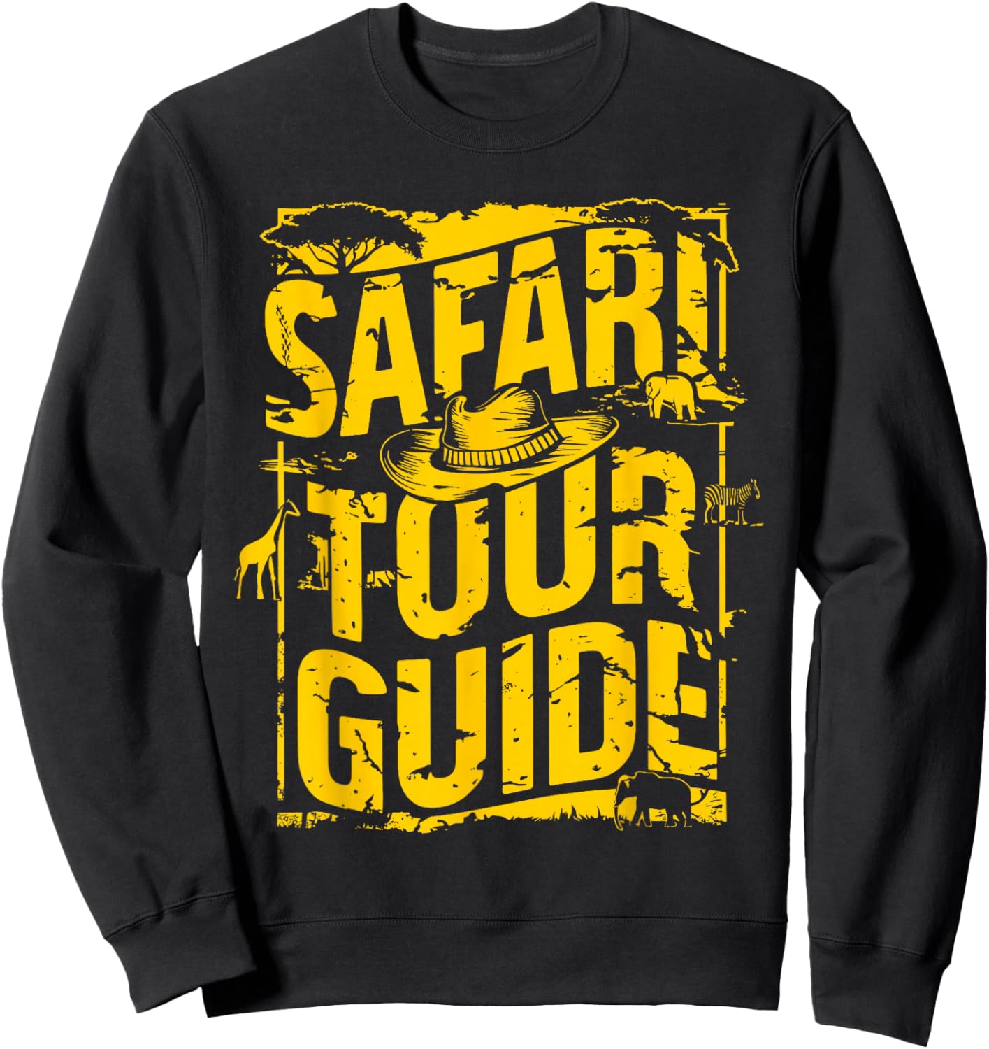 Safari Tour Guide Shirt Kids Men Women Adult Costume Sweatshirt - Sweatshirt | Black