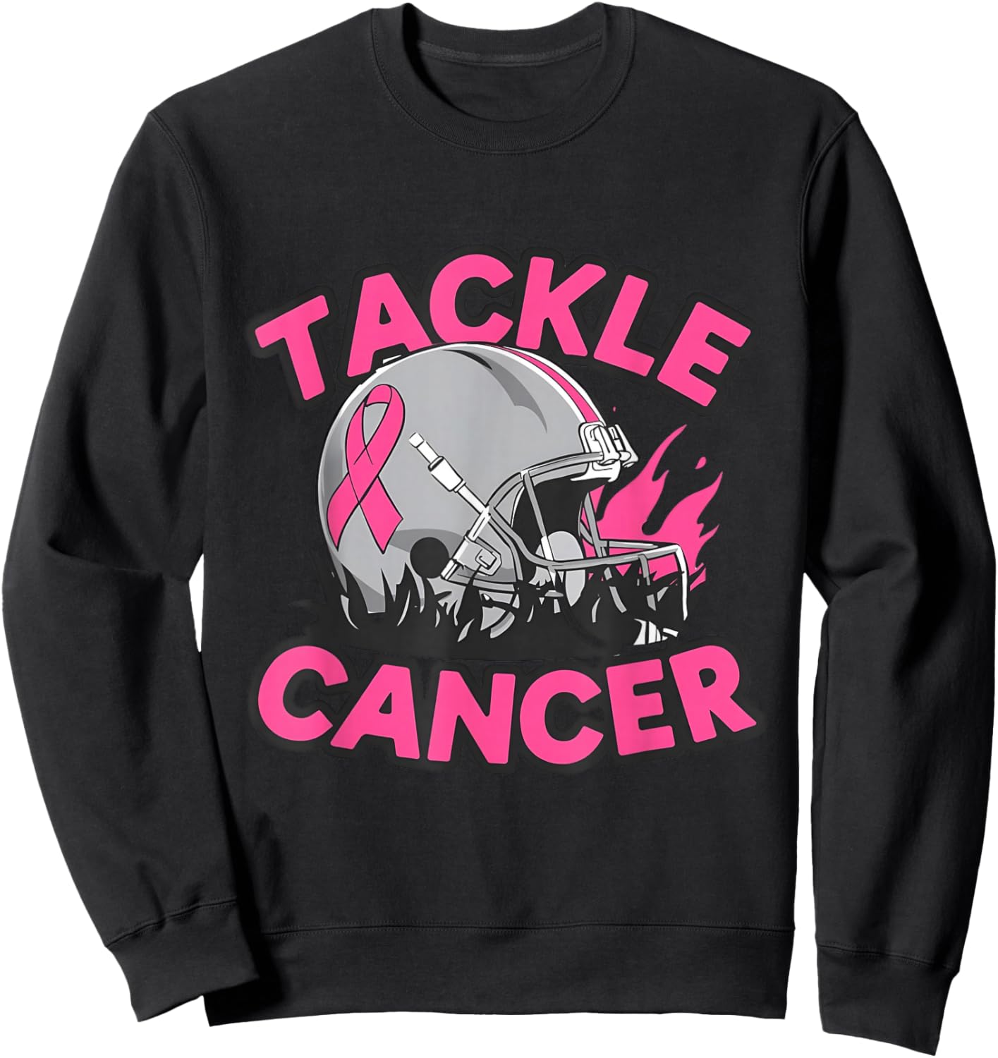 Tackle Breast Cancer Awareness American Football Sweatshirt - Sweatshirt | Black