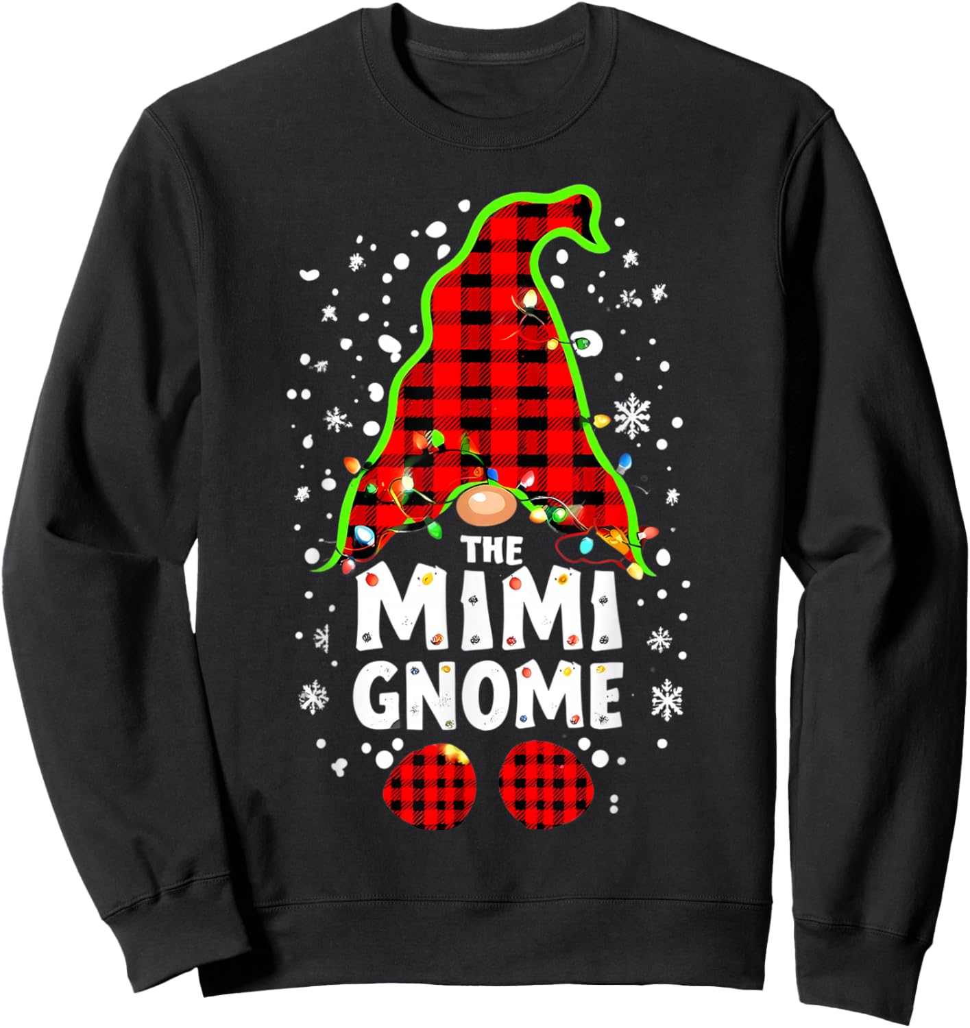 The Mimi Gnome Matching Family Christmas Outfit Group Xmas Sweatshirt - Sweatshirt | Black
