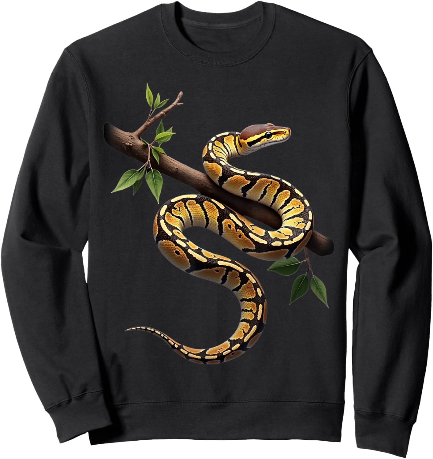 Funny King Python Lover Snakes Reptiles Python Sweatshirt - Sweatshirt | Black