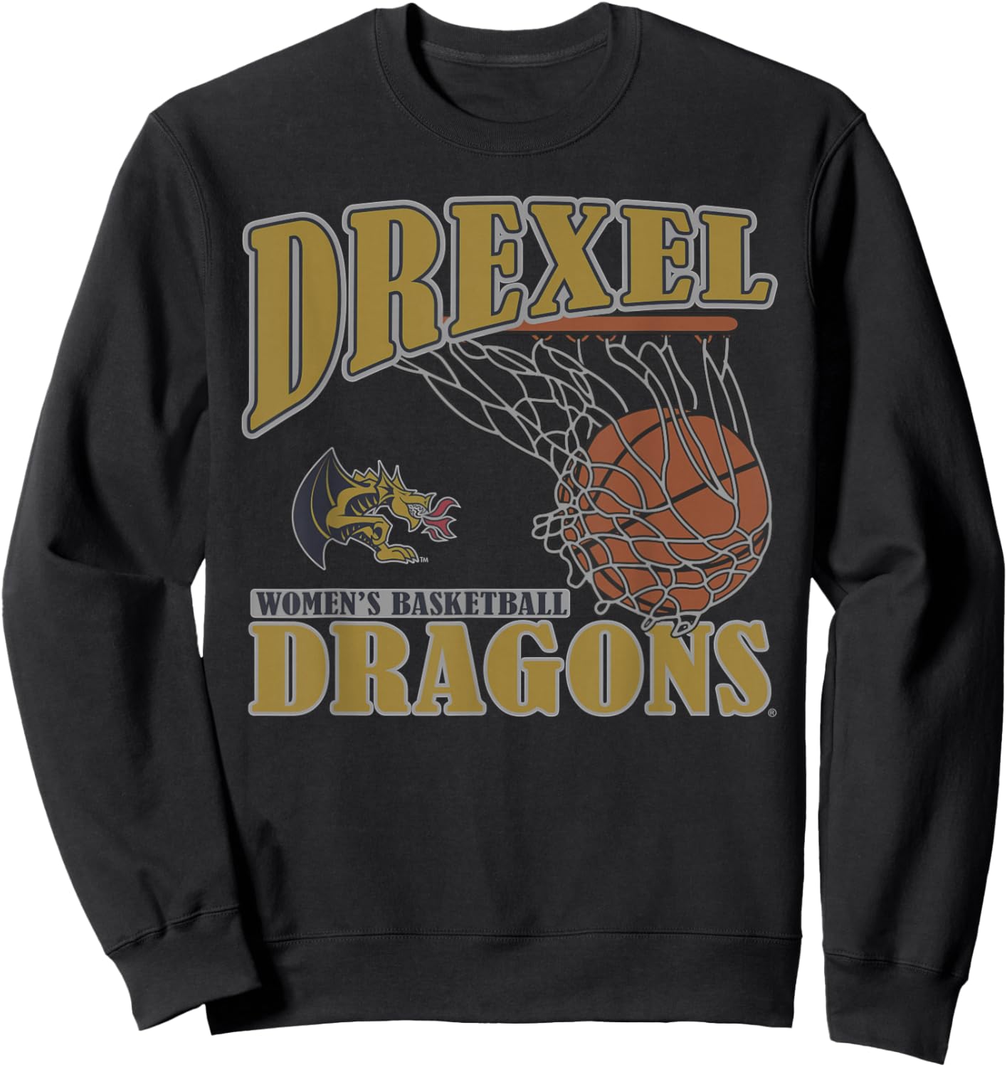 Drexel Dragons Women's Basketball Vintage Lift Sweatshirt - Sweatshirt | Black