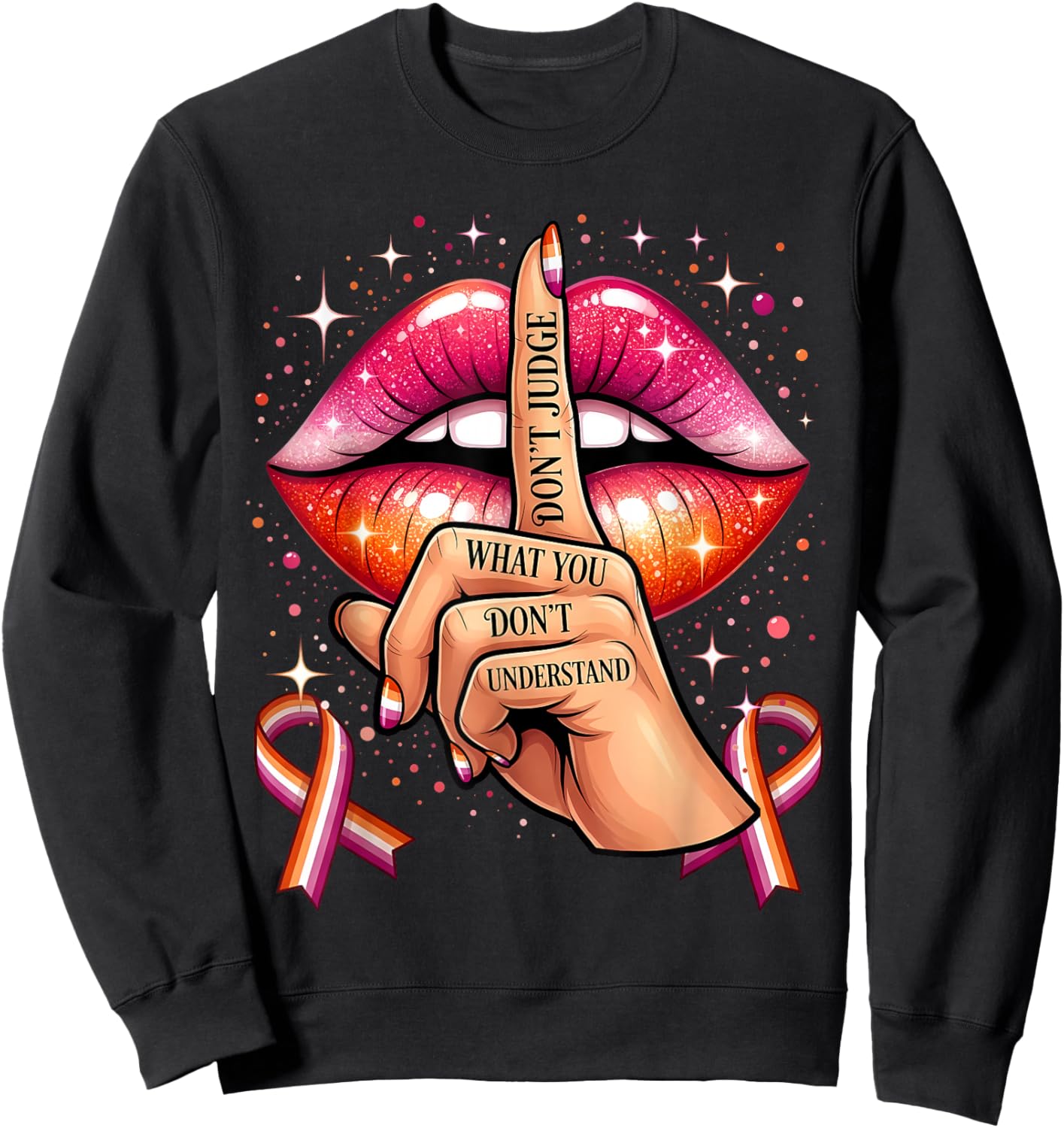 Don't Judge What You Don't Understand LGBTQ Lesbian Pride Sweatshirt - Sweatshirt | Black