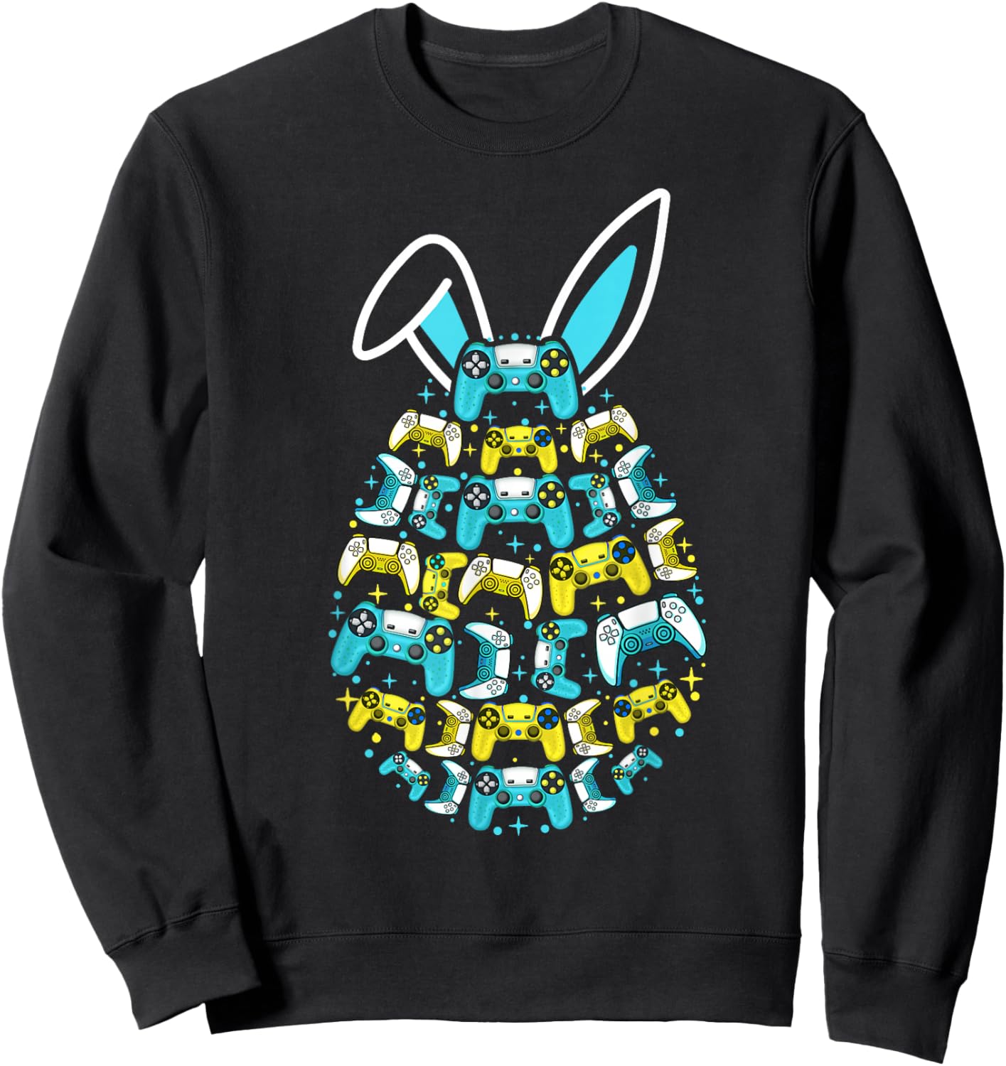 Happy Easter Day gaming Bunny Egg funny gamer for Boys kids Sweatshirt - Sweatshirt | Black