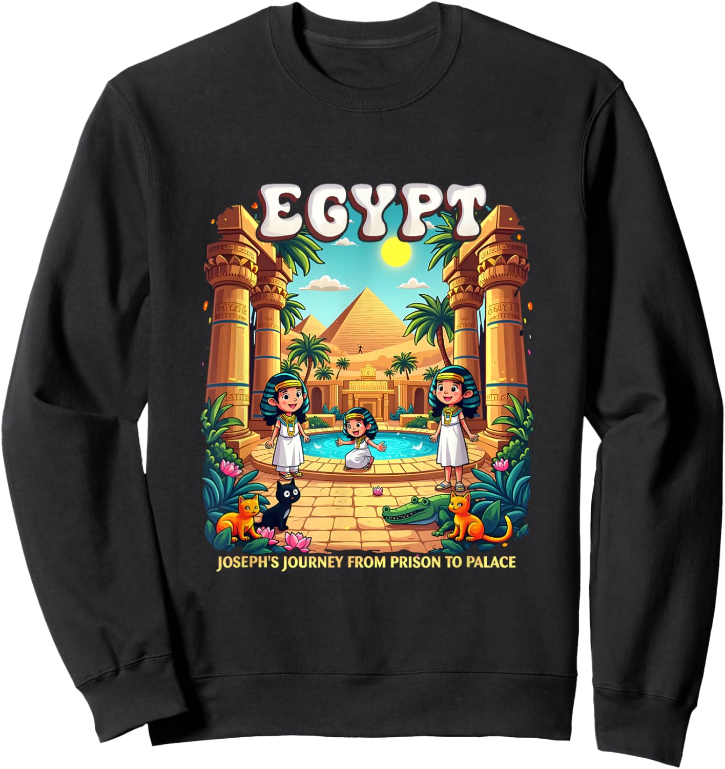 Egypt Adventure Kids VBS 2025 Camp Youth Trip Sweatshirt - Sweatshirt | Black