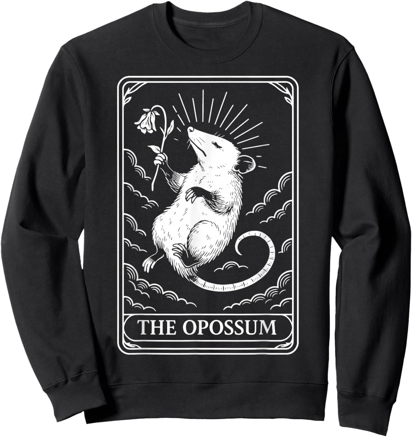 The Opossum Tarot Card Sweatshirt - Sweatshirt | Black