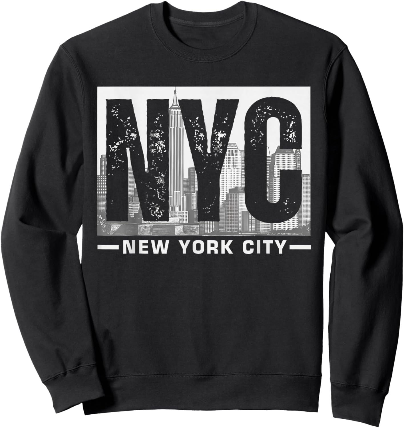 Vintage NYC New York City NY Skyline Souvenir Men Women Kids Sweatshirt - Sweatshirt | Black