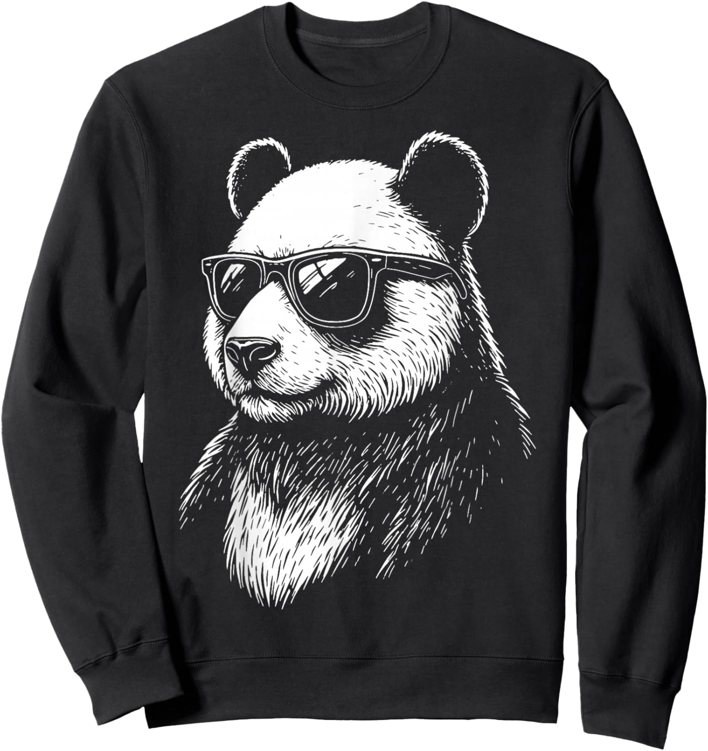 Panda Sunglasses Sweatshirt - Sweatshirt | Black