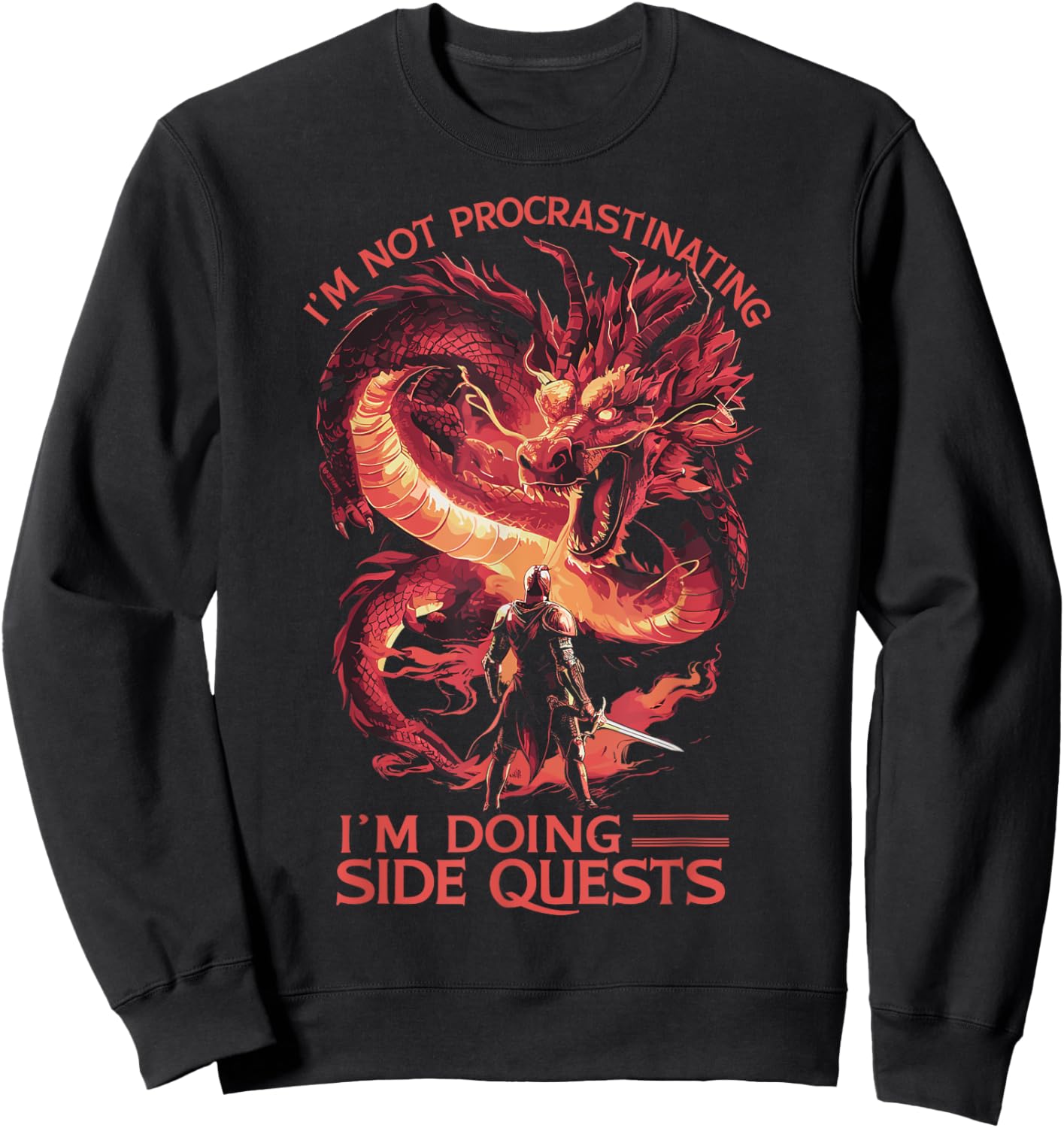I'm Not Procrastinating I'm Doing Side Quests - RPG Gamer Sweatshirt - Sweatshirt | Black