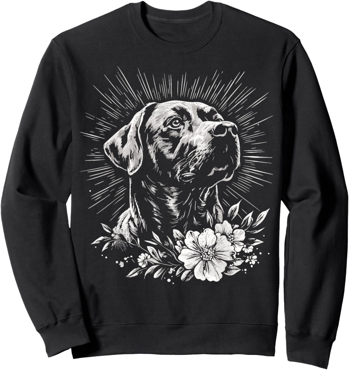 Retro Labrador Retriever Dog Lover Tattoo Style Sweatshirt - Sweatshirt | Black