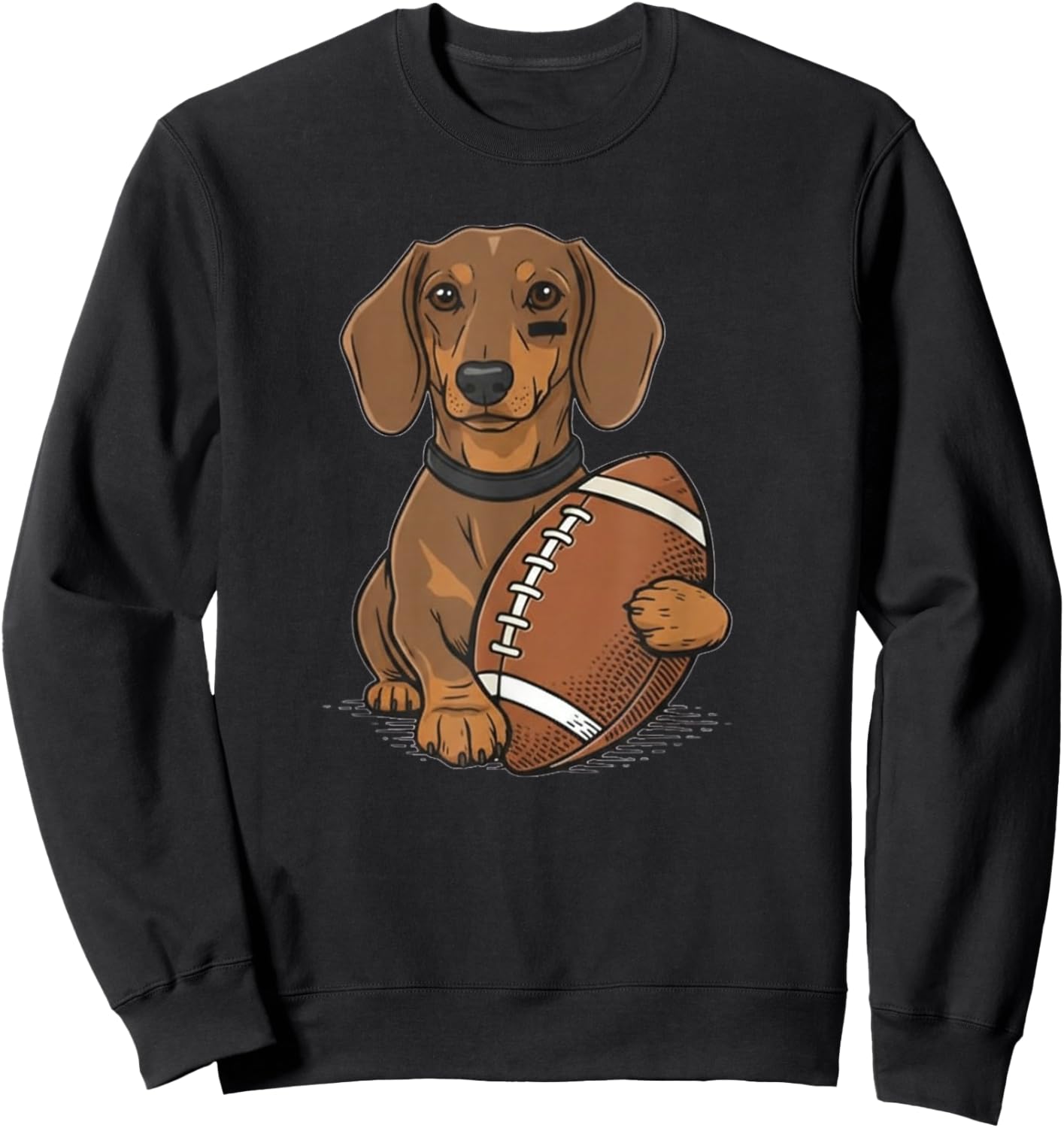 Funny Dachshund Football Dog Lovers Gift Sweatshirt - Sweatshirt | Black