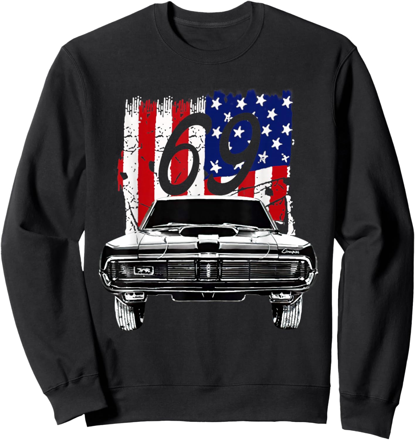 1969 69 Mercury classic Cougar Vinatge cars Sweatshirt - Sweatshirt | Black