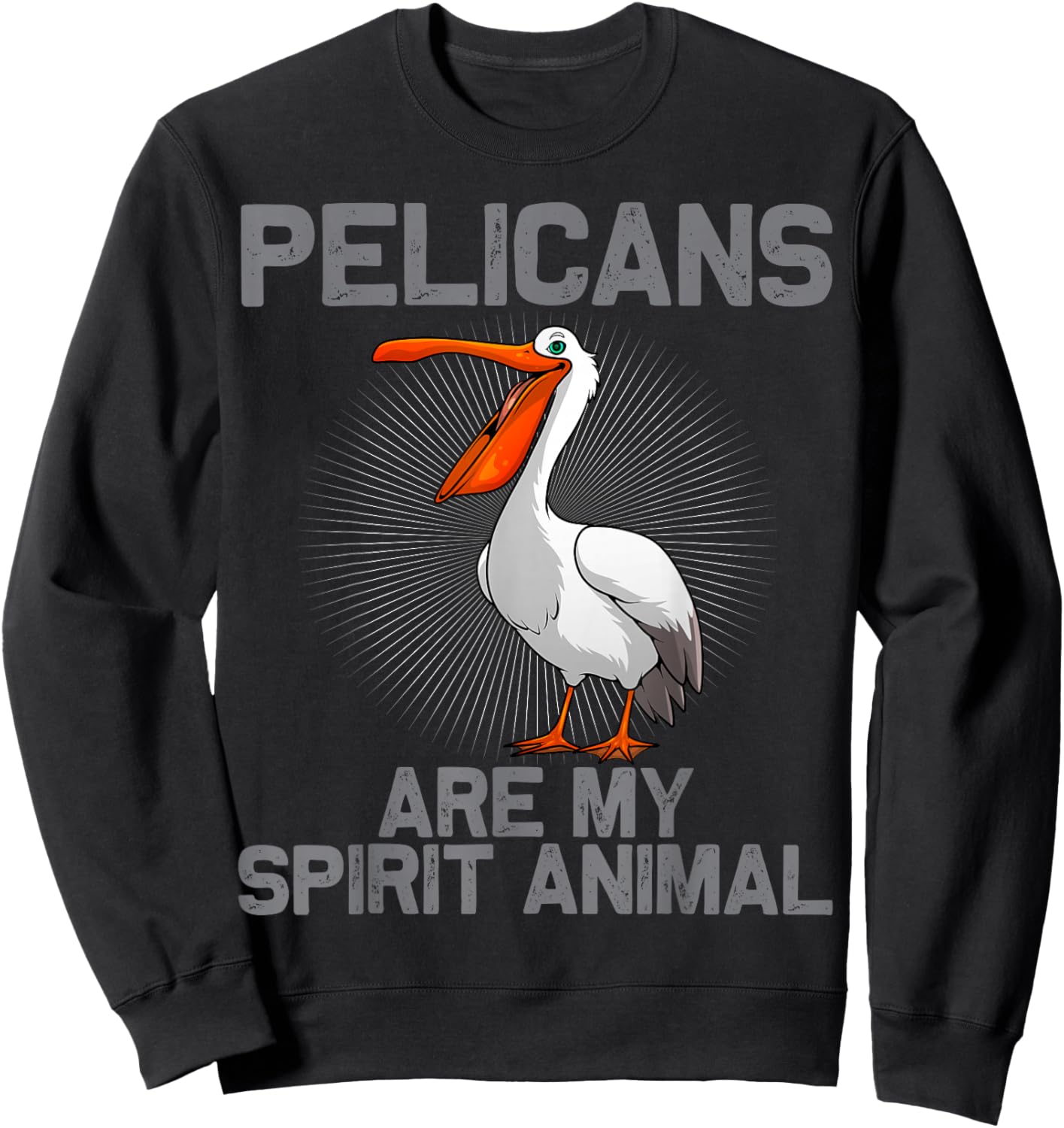 Cool Pelican Design Women Kids Pelican Bird Pelican Sweatshirt - Sweatshirt | Black