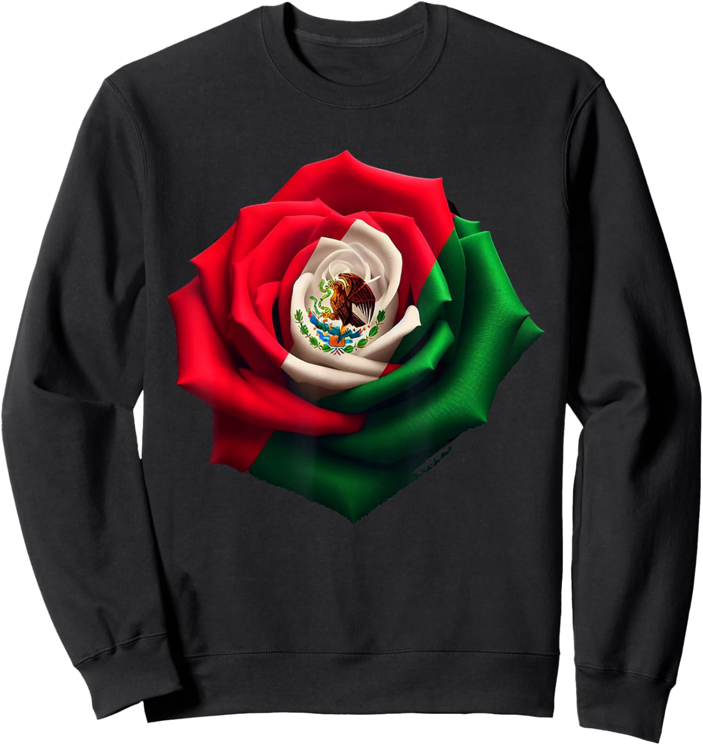 Mexico Gift Rose Tijuana Mexican Hispanic Pride Poncho Sweatshirt - Sweatshirt | Black