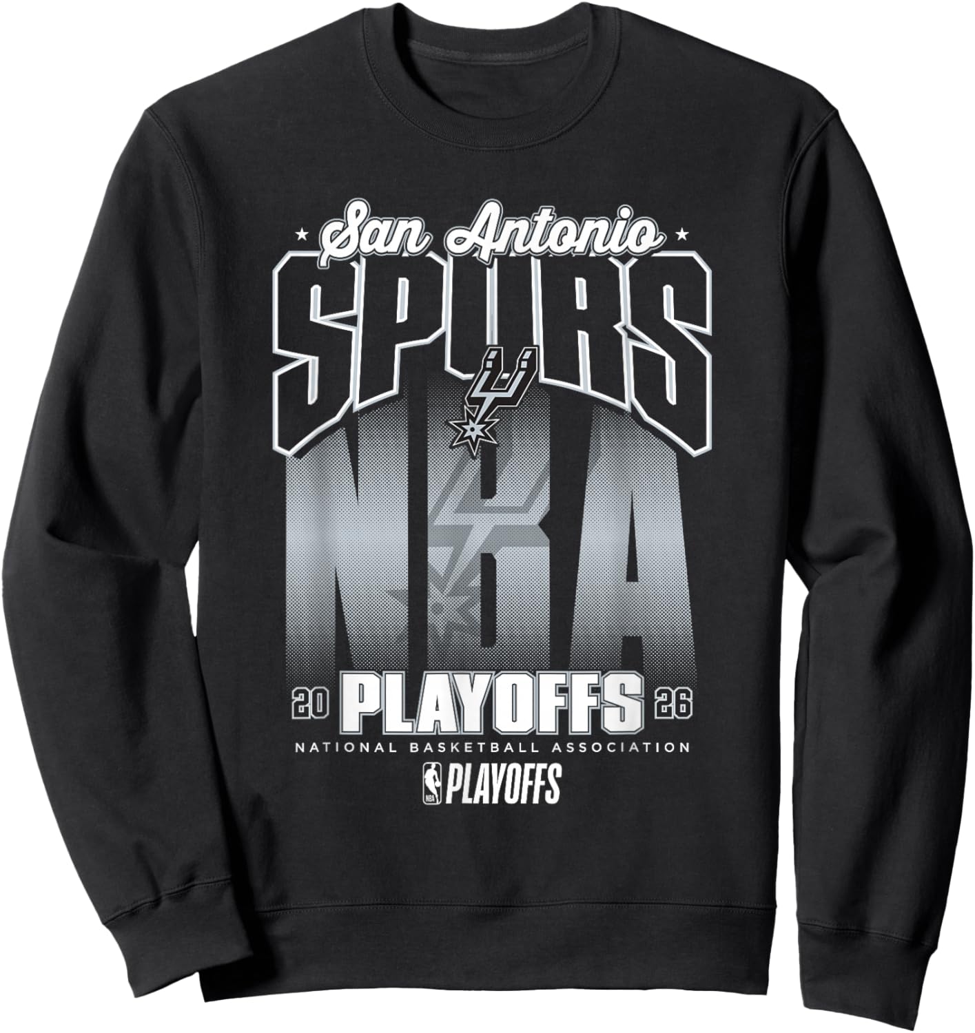 NBA Officiel 2026 Playoffs San Antonio Spurs Fade Sweatshirt - Sweatshirt | Black