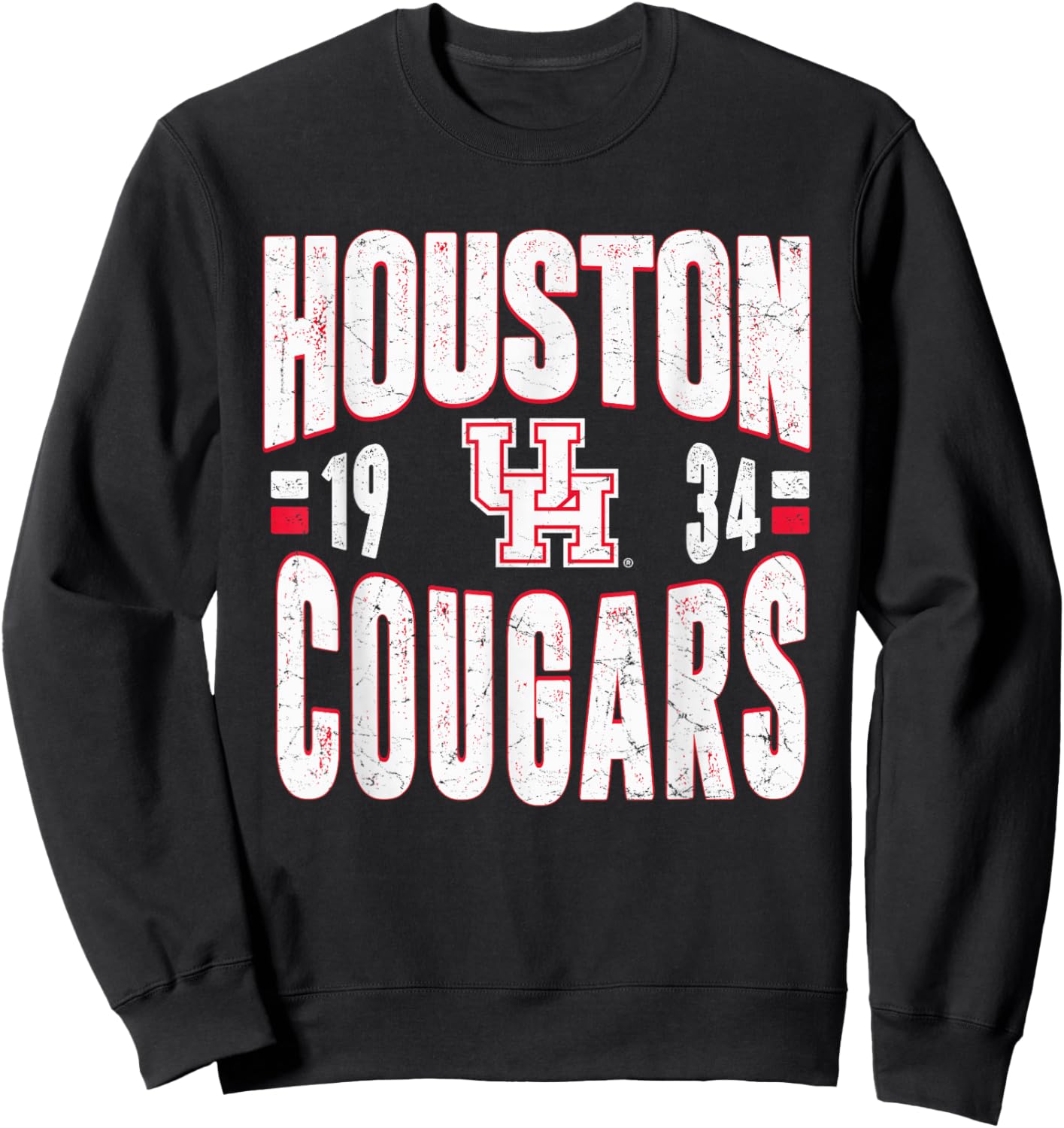 Houston Cougars Vintage 90's Retro Officially Licensed Sweatshirt - Sweatshirt | Black