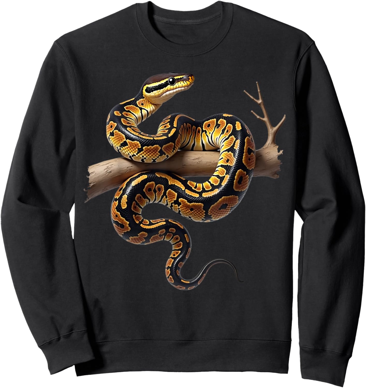 Funny King Python Lover Snakes Reptiles Python Sweatshirt - Sweatshirt | Black