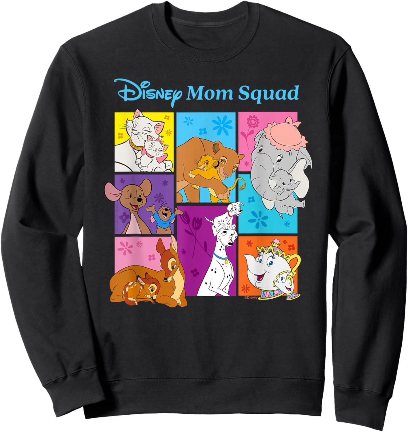 Disney Mom Squad Famous Moms & Kids Mother's Day Family Trip Sweatshirt - Sweatshirt | Black