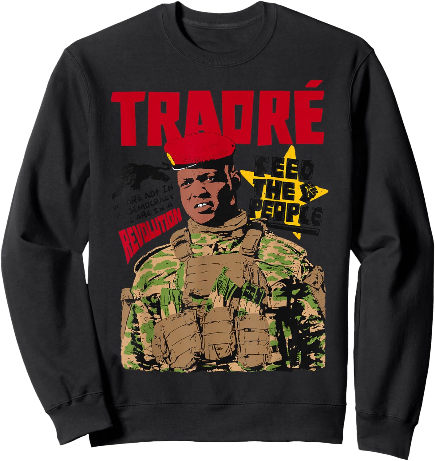 Ibrahim Traoré Shirt Burkina Faso Ibrahim Traoré Sweatshirt - Sweatshirt | Black