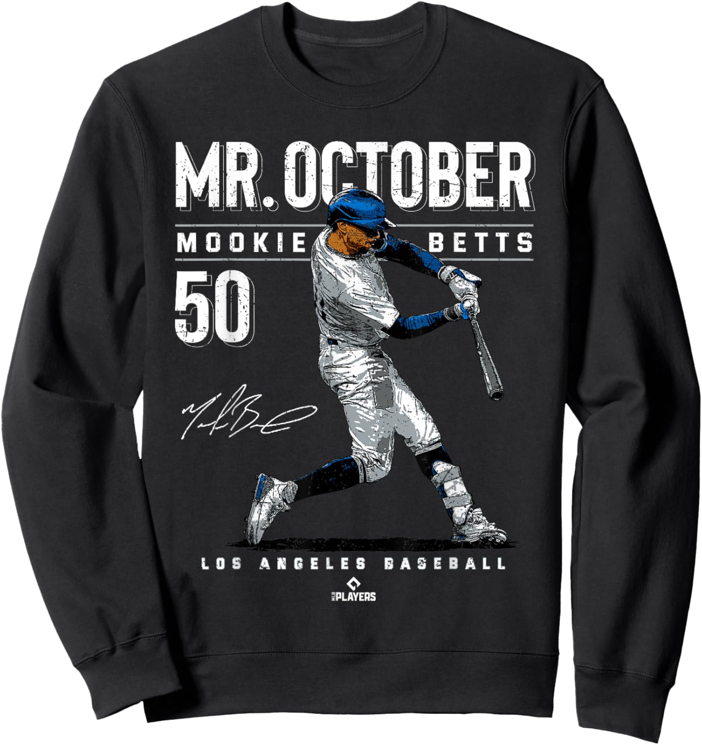 Mr. October Mookie Betts Los Angeles Baseball MLBPA Sweatshirt - Sweatshirt | Black