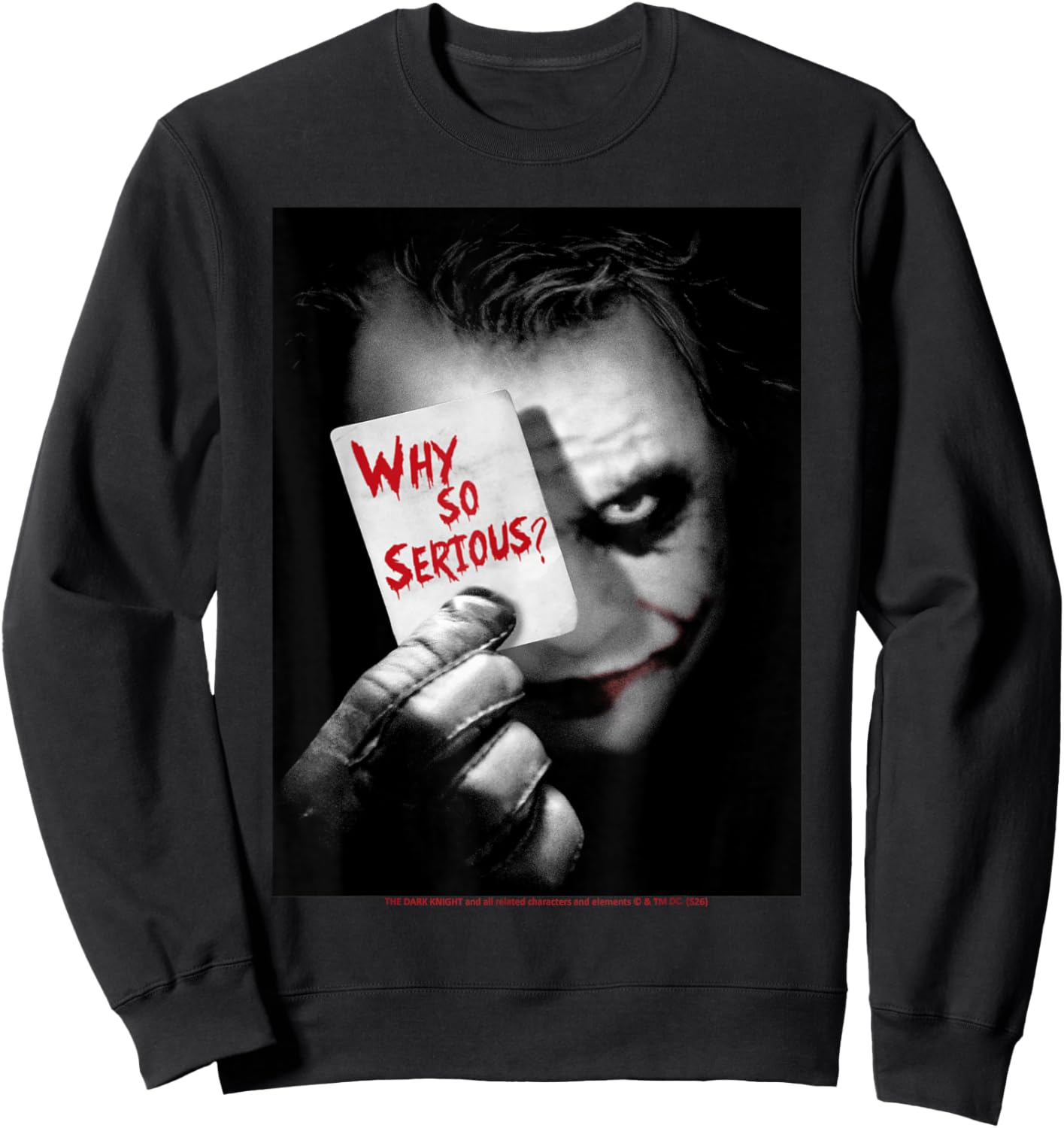Carte de Joker Why So Serious avec Citation Dark Knight Sweatshirt - Sweatshirt | Black
