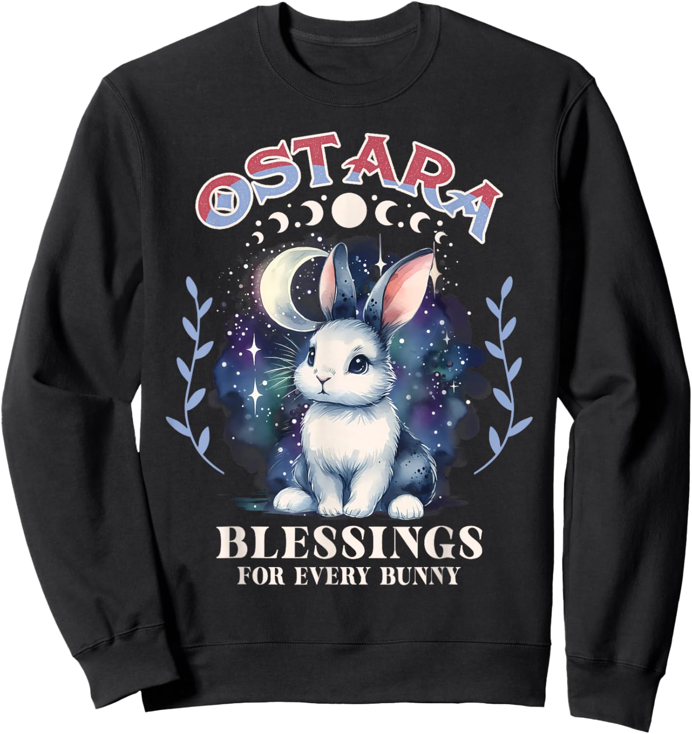 Ostara Spring Festival Ostara Blessings For Every Bunny Sweatshirt - Sweatshirt | Black