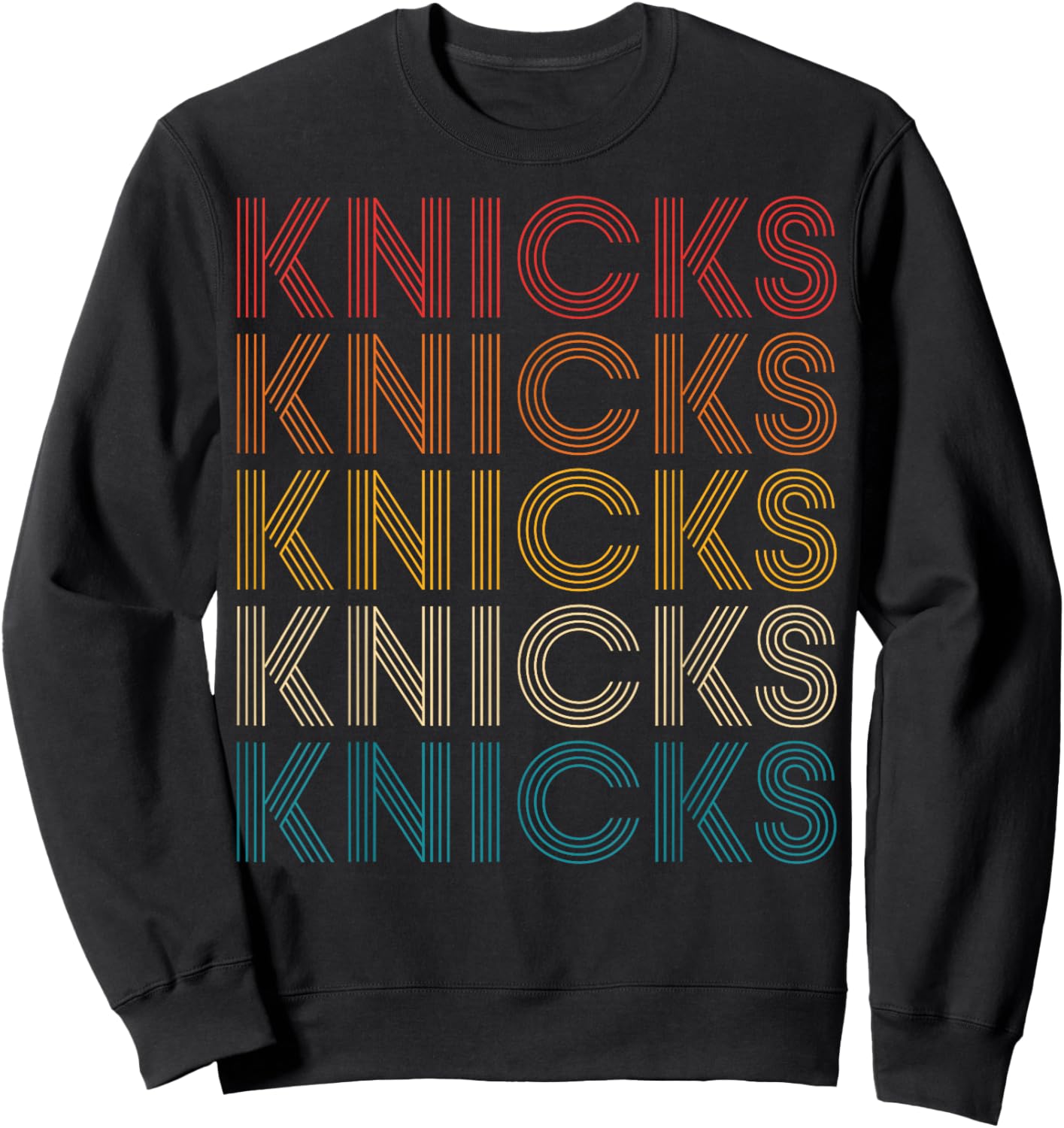 Knicks Vintage Name Men Women Boys Girls Kids Youth Sweatshirt - Sweatshirt | Black