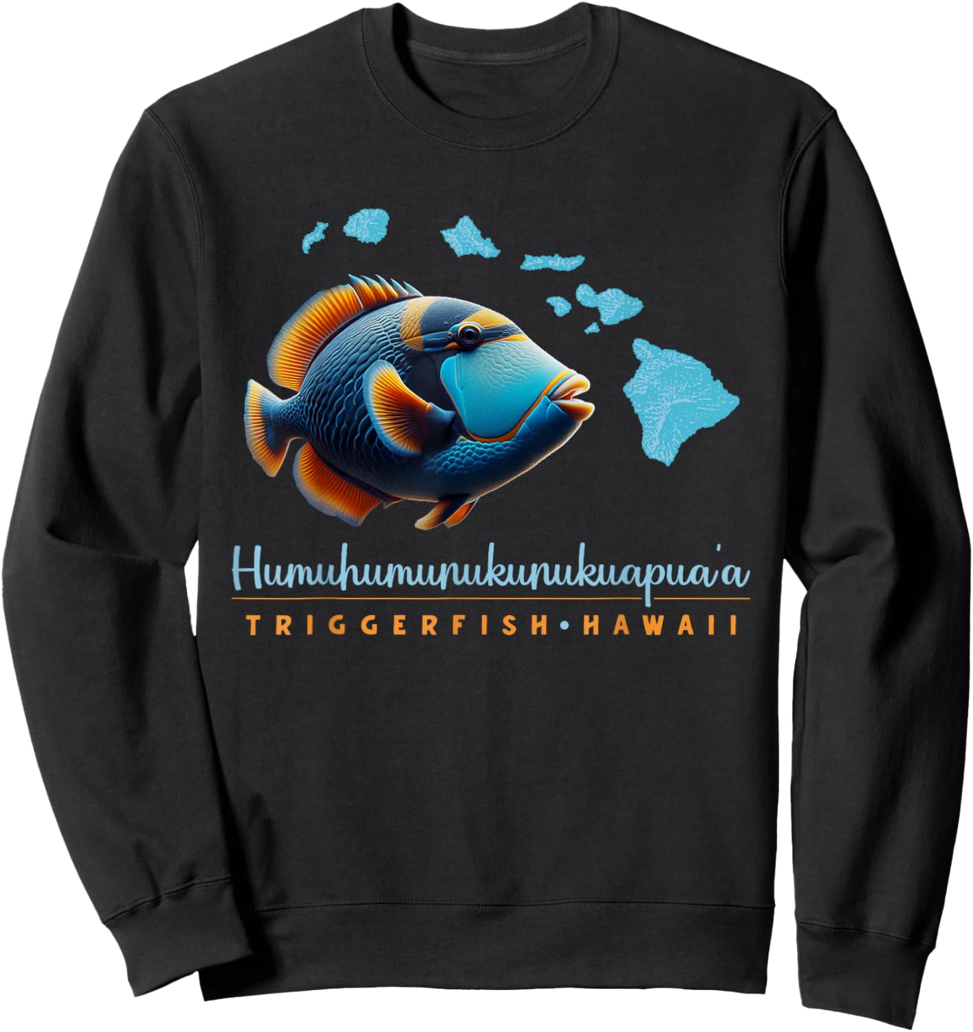 Humuhumunukunukuapua'a Triggerfish Hawaii Hawaiian Fish Sweatshirt - Sweatshirt | Black
