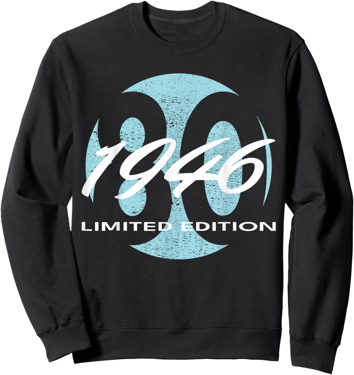 80e Anniversaire Homme Femme 80 Ans 1946 Cadeau drôle Sweatshirt - Sweatshirt | Black