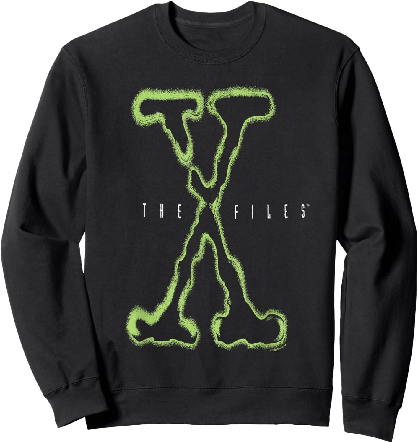 The X-Files Large Intro Logo Vintage 90's TV Show Sweatshirt - Sweatshirt | Black