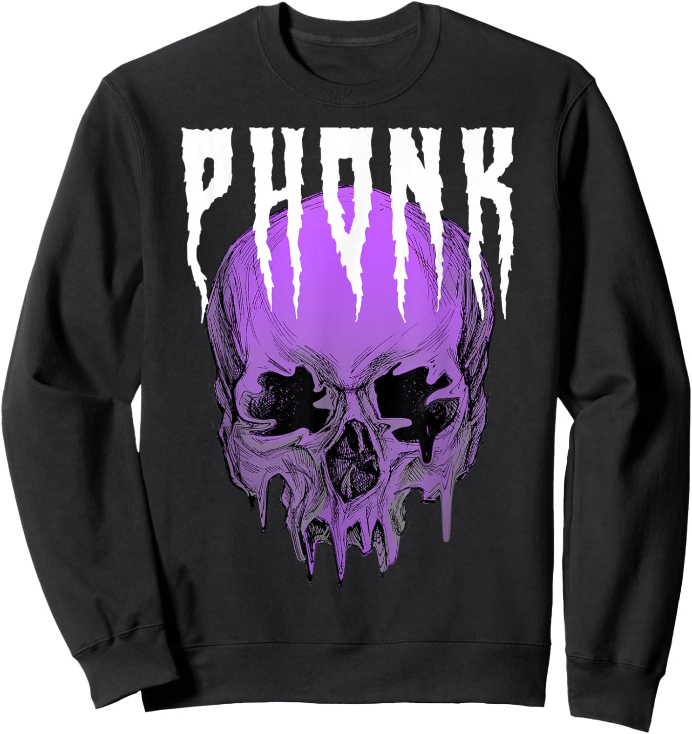 Phonk Skull Sweatshirt - Sweatshirt | Black