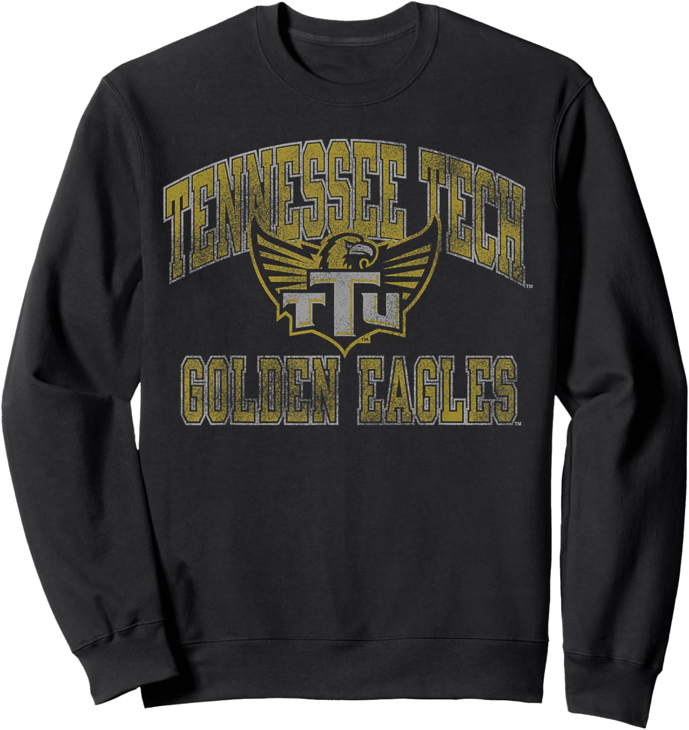 Tennessee Tech Golden Eagles Vintage Worn Purple Sweatshirt - Sweatshirt | Black