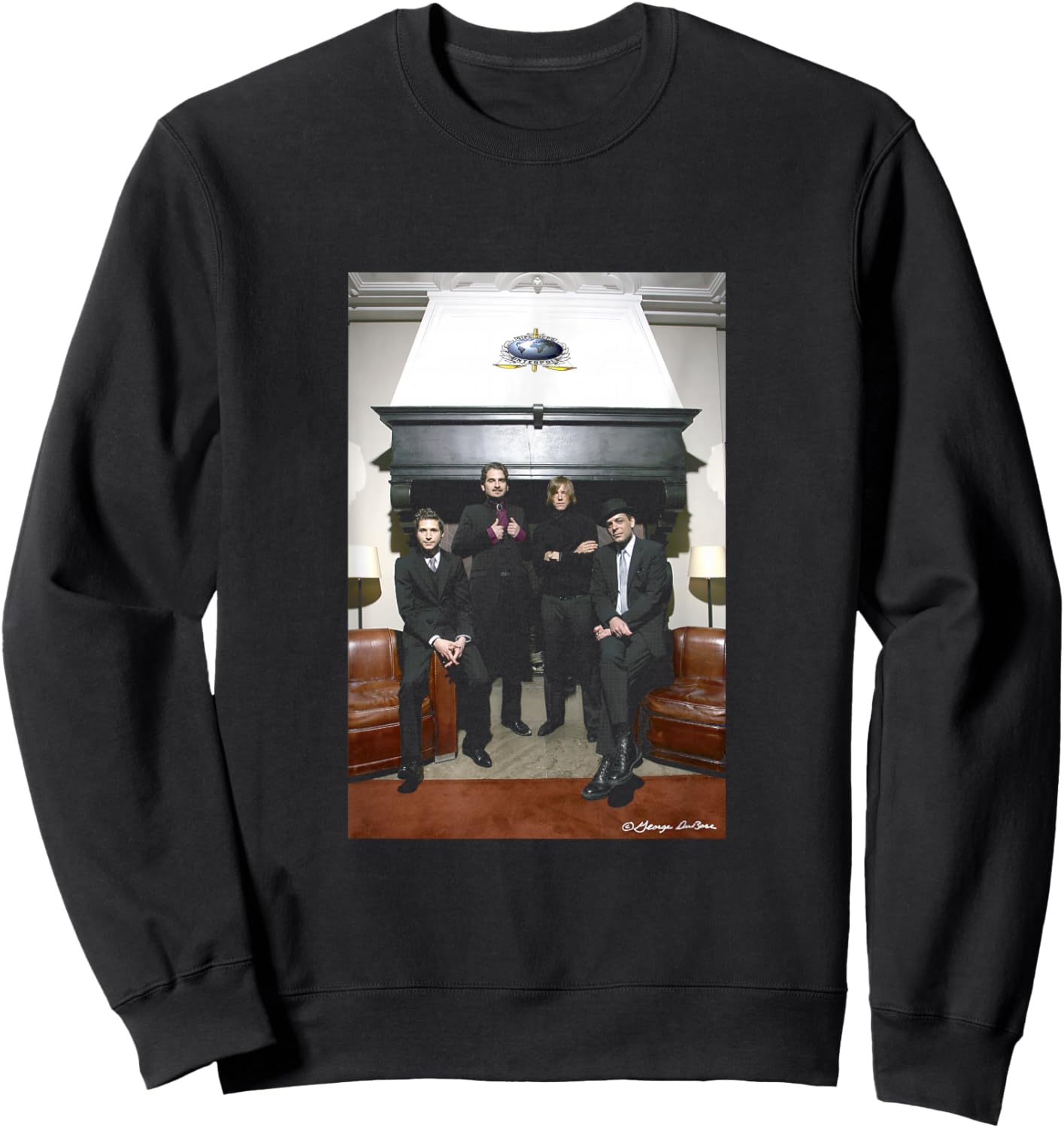 Interpol Band Portrait By George DuBose Sweatshirt - Sweatshirt | Black
