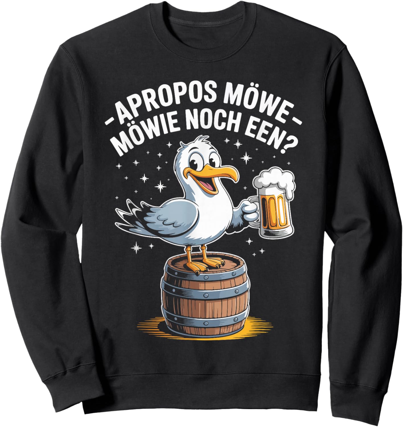 Apropos Möwe Mowie Noch EEN Bierwitz Sweatshirt - Sweatshirt | Black