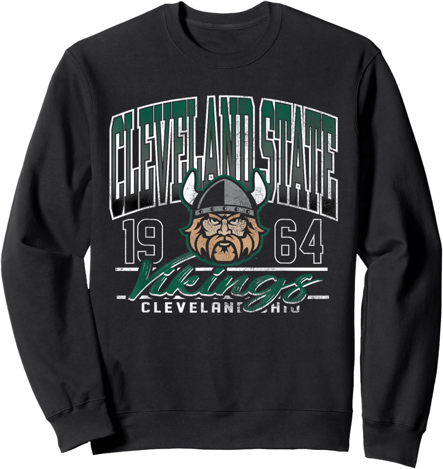 Cleveland State Vikings Kicking It Black Officially Licensed Sweatshirt - Sweatshirt | Black