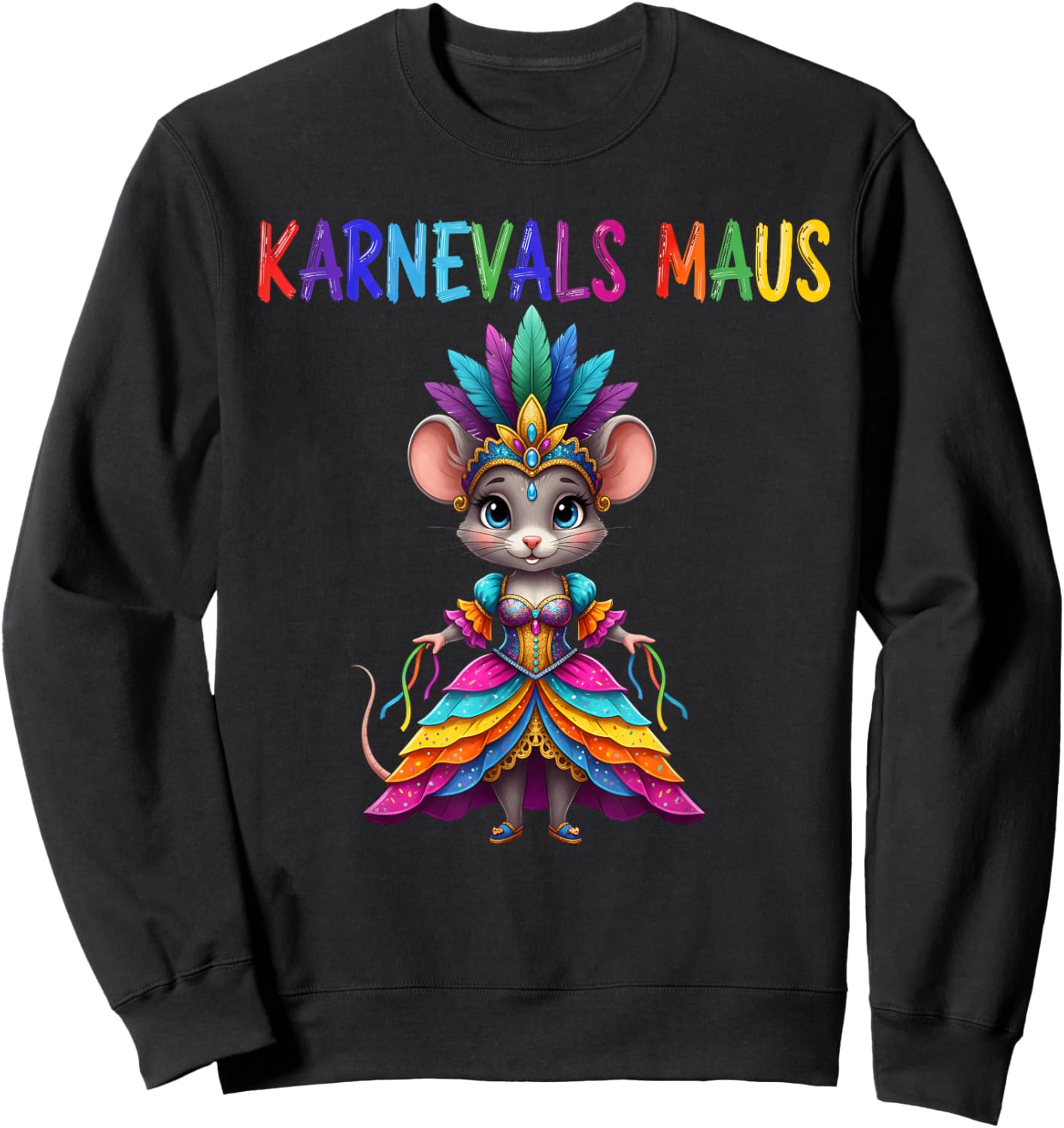 Carnival Mouse Costume for Fancy Dress and Carnival Sweatshirt - Sweatshirt | Black