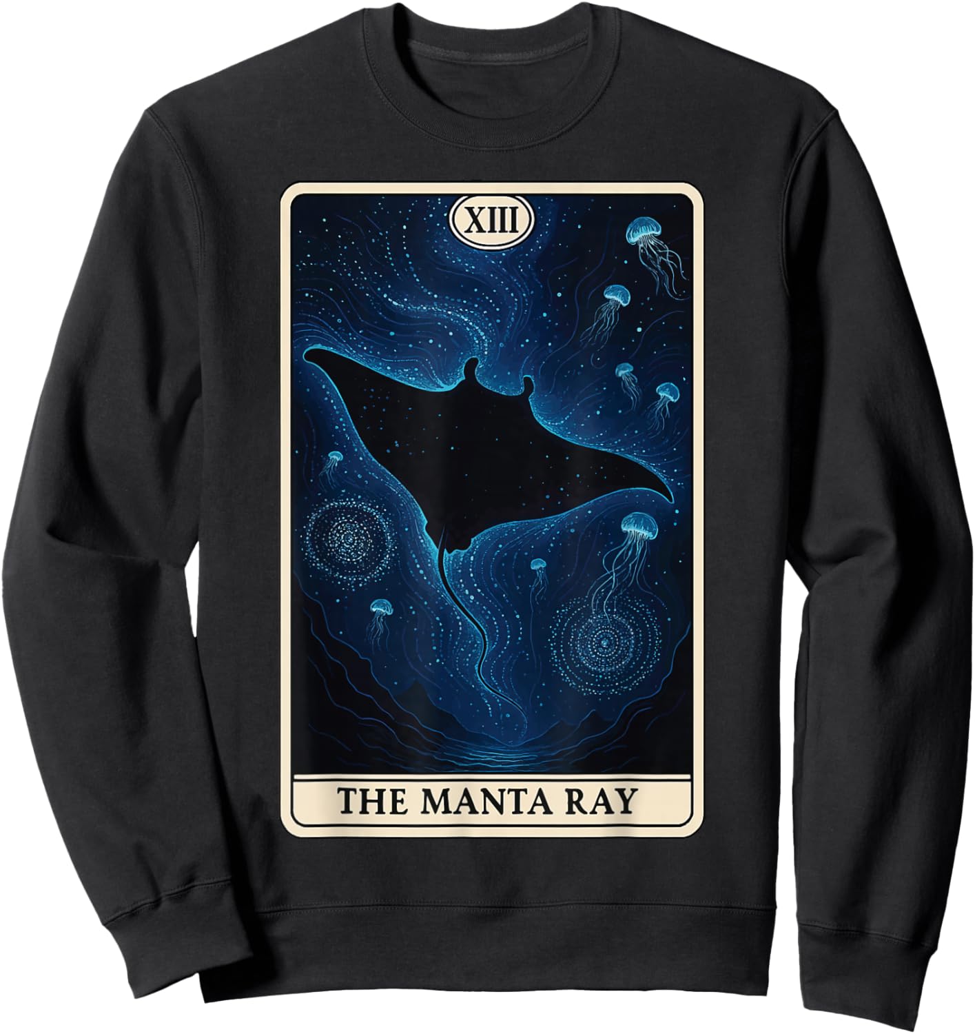 The Manta Ray Tarot Card Sweatshirt - Sweatshirt | Black