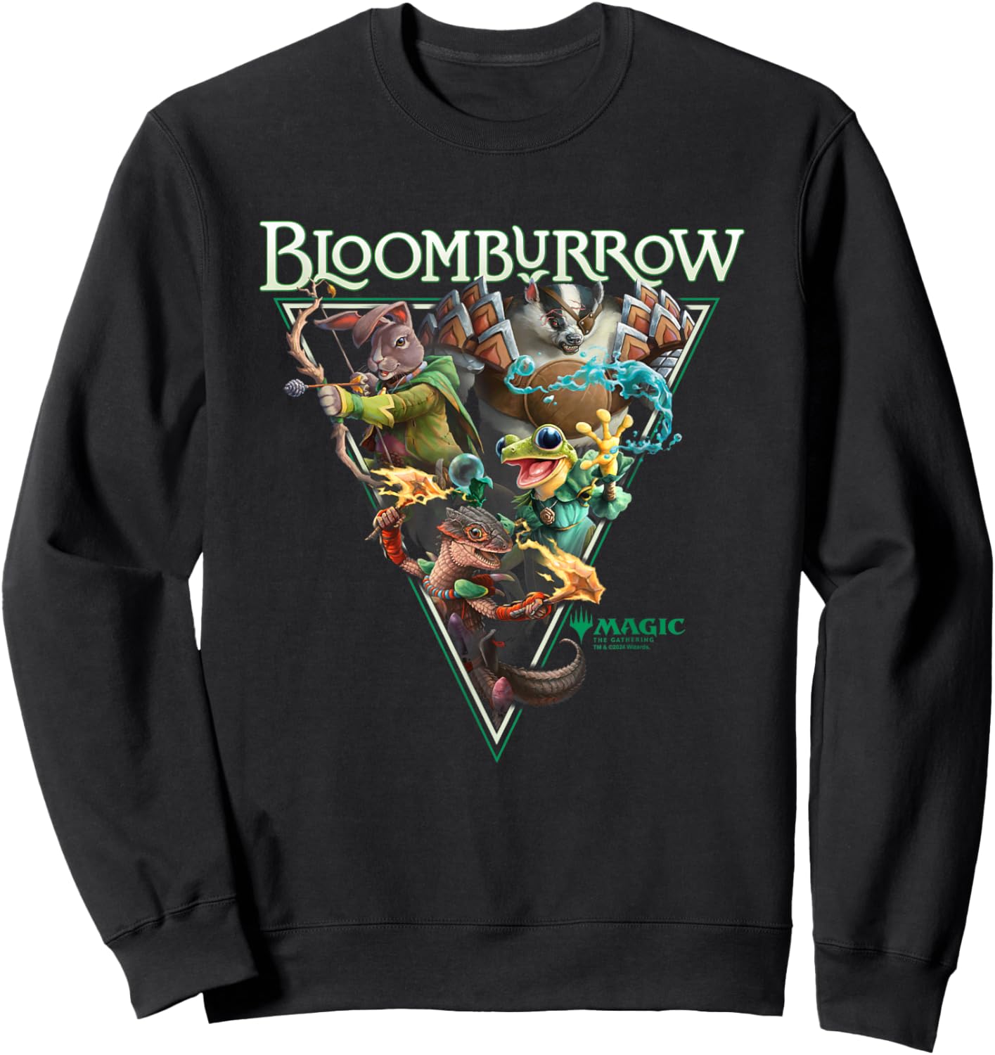 Magic: The Gathering Bloomburrow Portrait Vintage Sweatshirt - Sweatshirt | Black