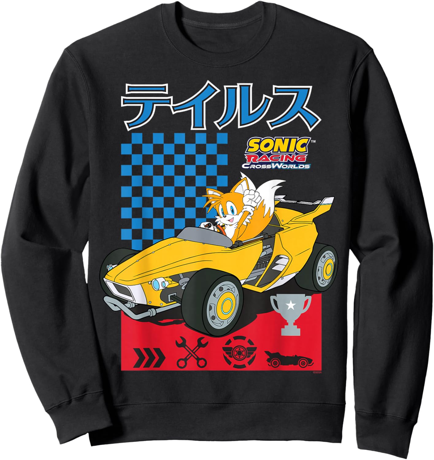 Sonic Racing CrossWorlds - Time to Drive Tails Sweatshirt - Sweatshirt | Black
