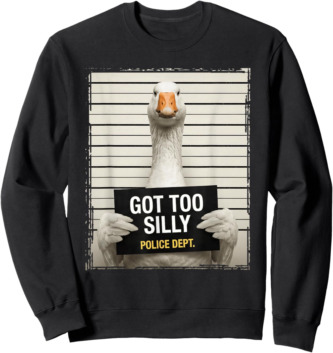 Got Too Silly, Funny Goose | Goose Pun | Goose Sweatshirt - Sweatshirt | Black