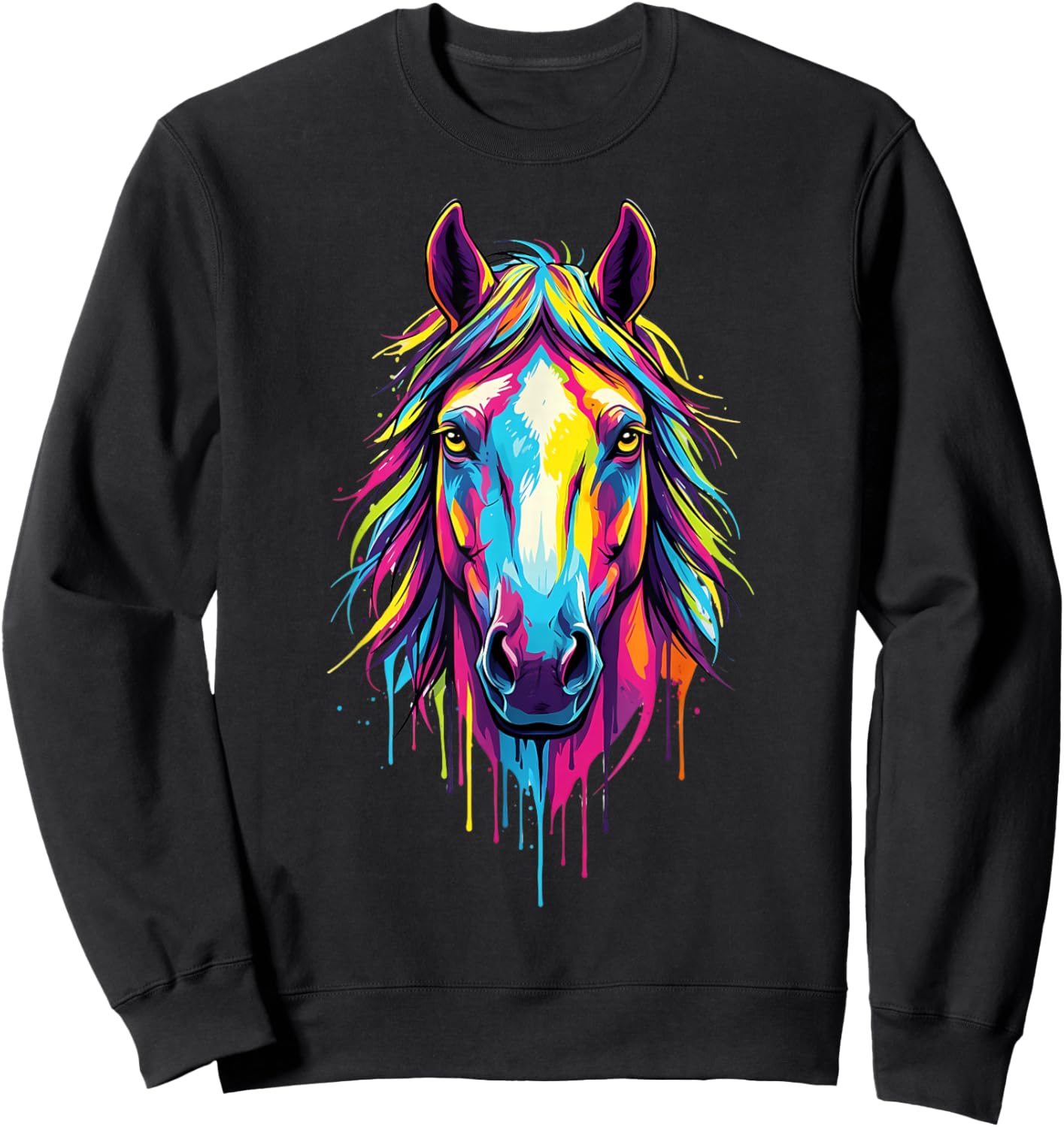 Aux Teintes Vives Design Artistique Sweatshirt - Sweatshirt | Black