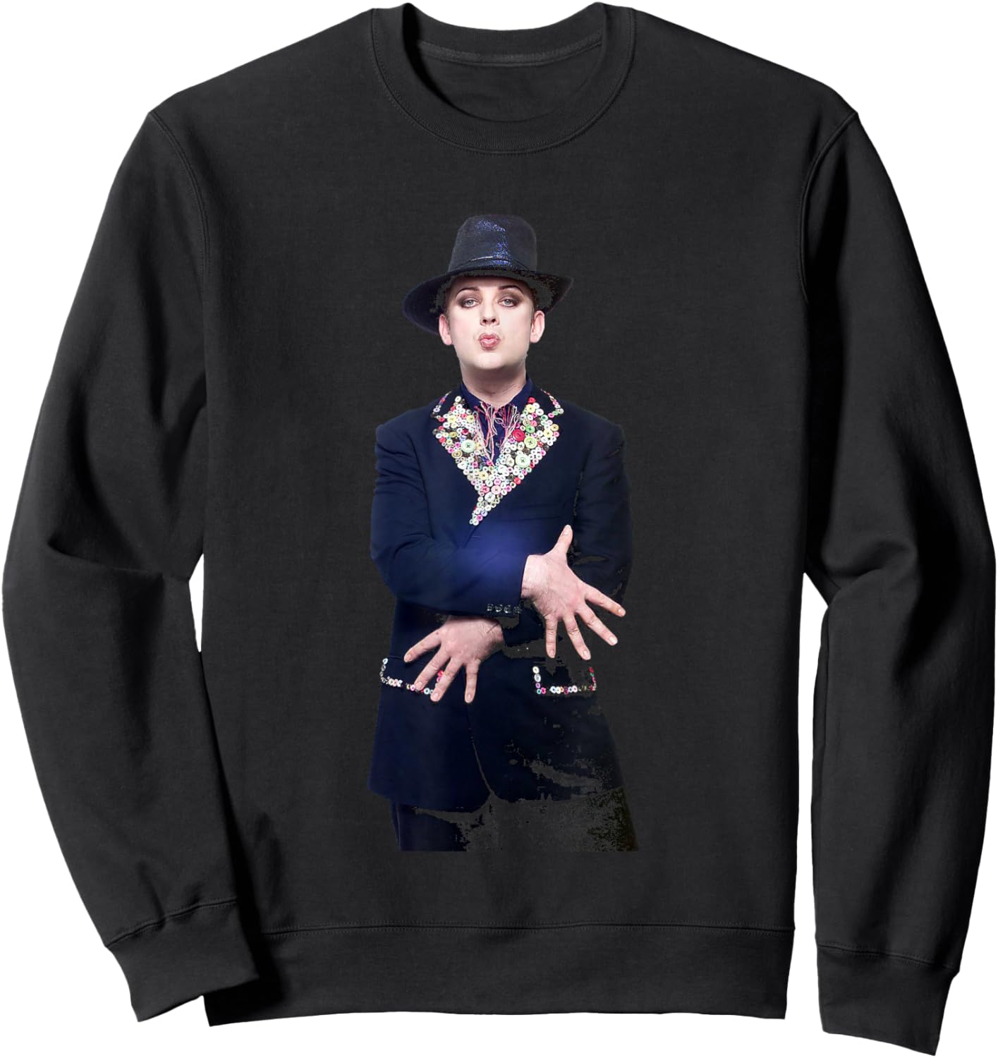 Culture Club Singer Boy George Studio Shoot Sweatshirt - Sweatshirt | Black