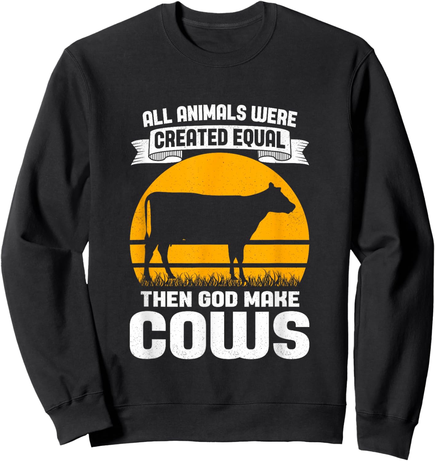 Funny Cow Lover Quote Farmer Men Women Boys Girls Cows Sweatshirt - Sweatshirt | Black